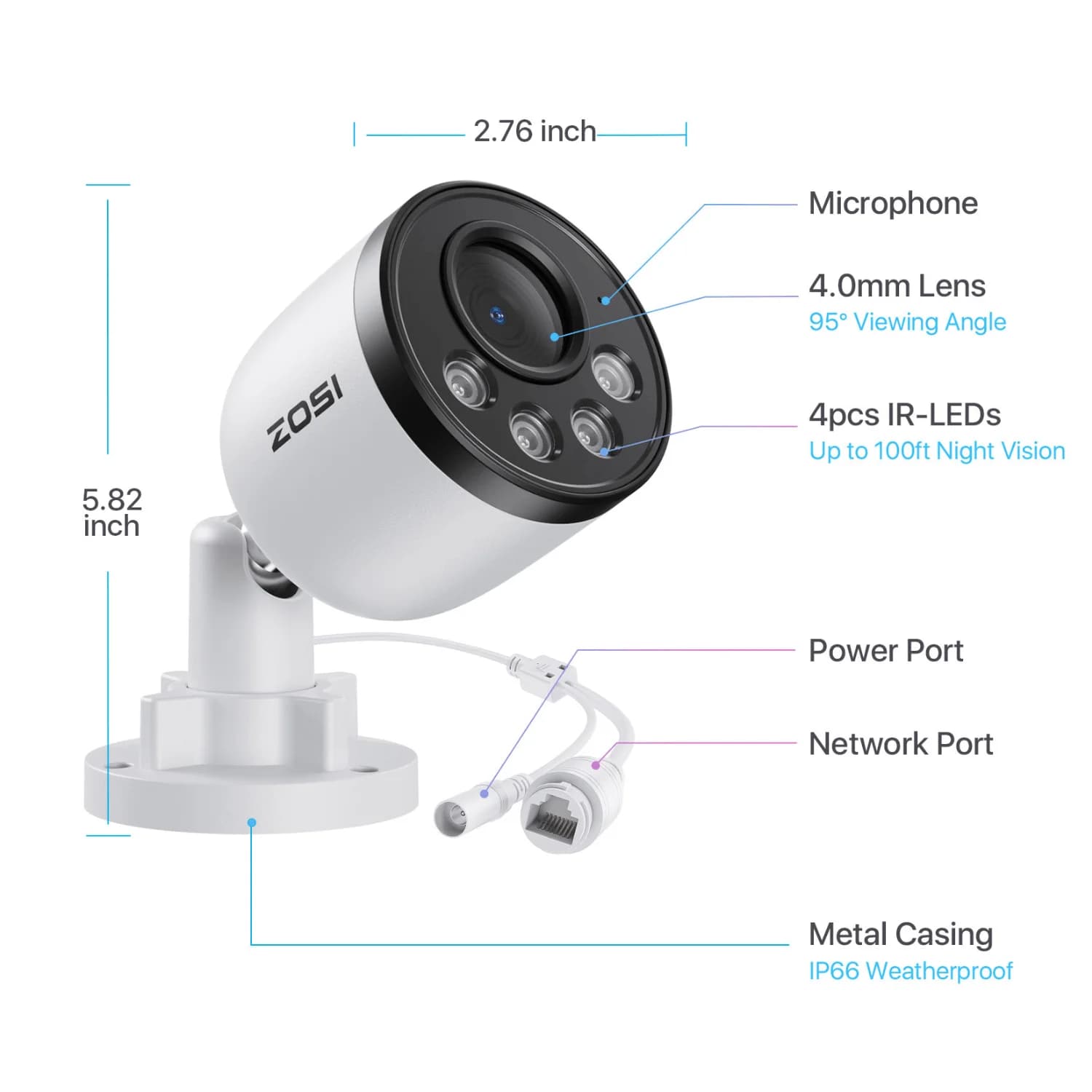 C180 4MP Add-on PoE Security Camera