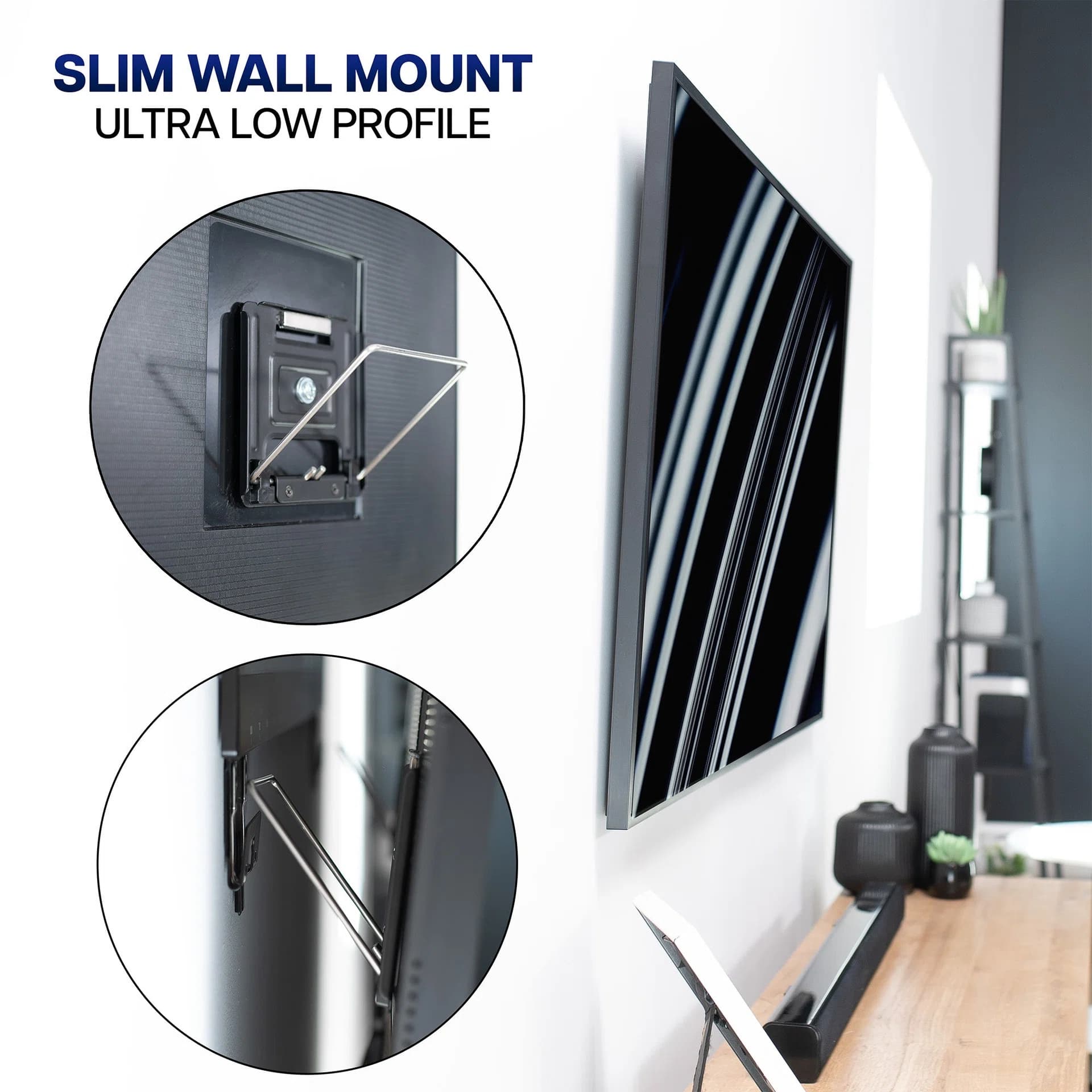 Universal Micro-Gap TV Wall Mount - 43” to 86” Screens