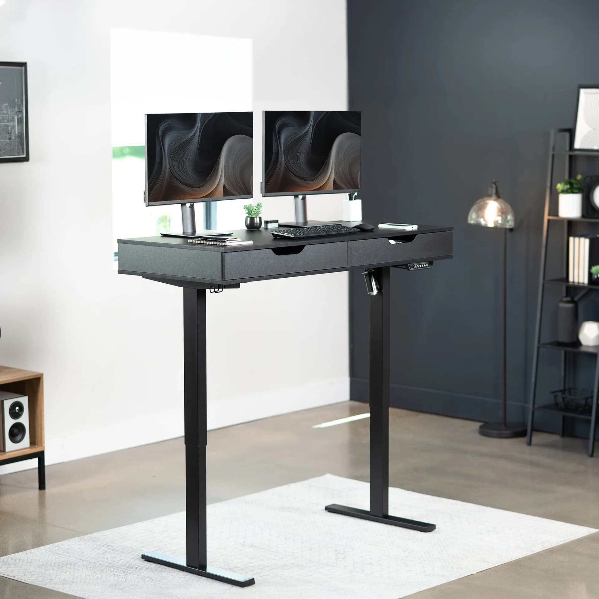 55" x 24" Table Top with Storage & Built-in Power Strip