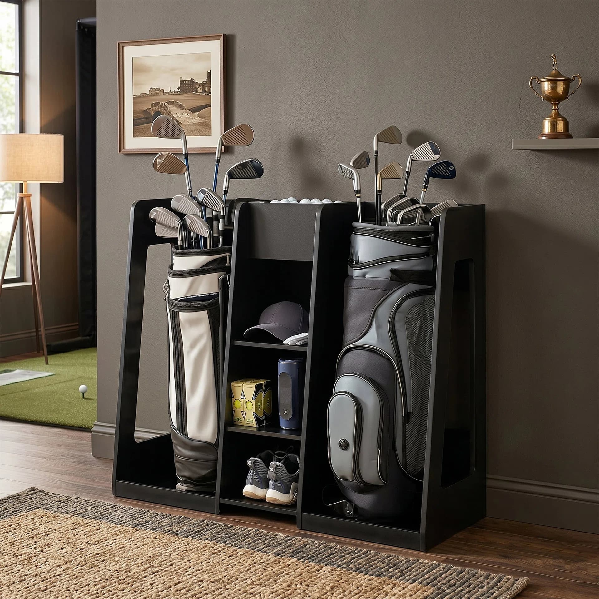 Life Finds by VIVO Golf Bag Storage Organizer