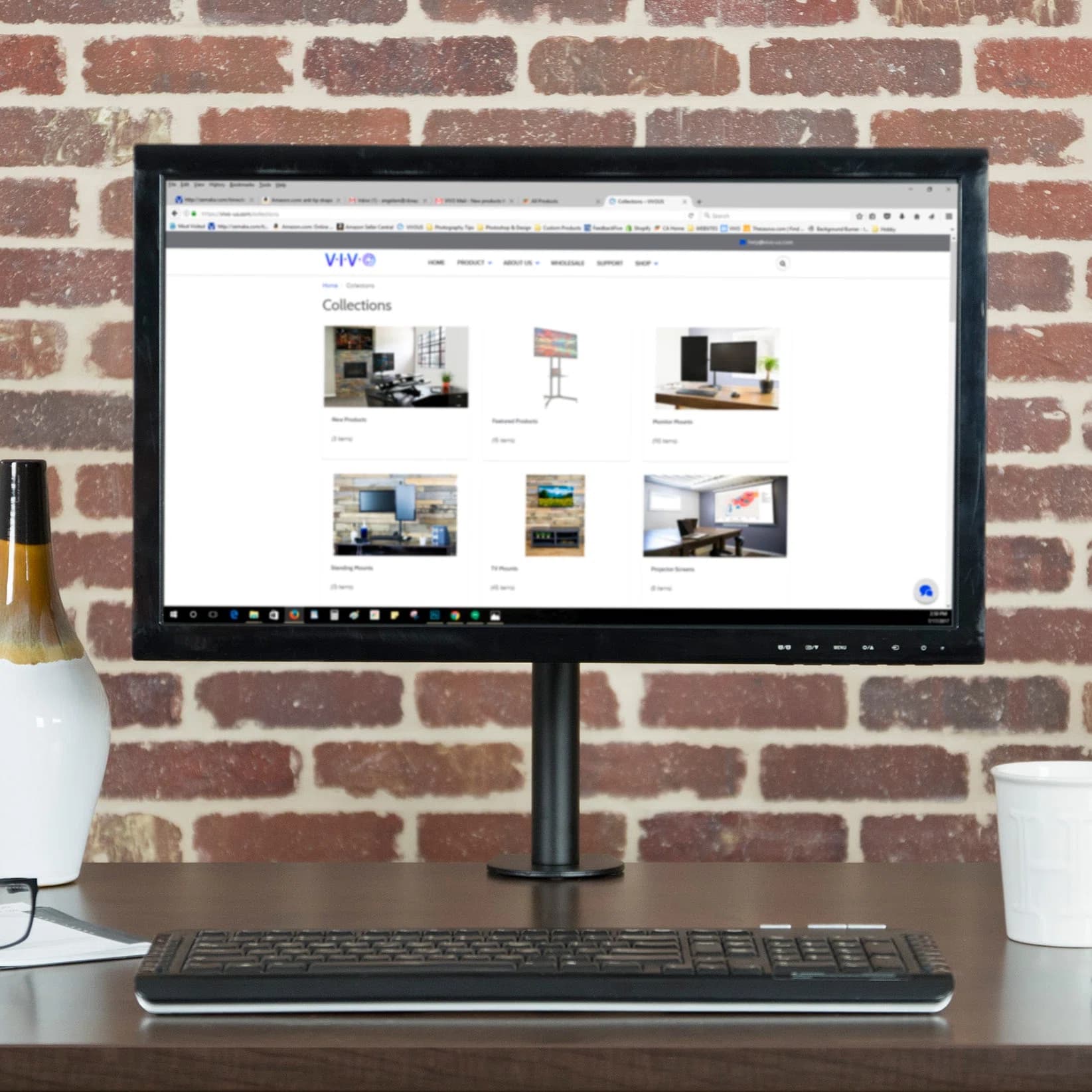 Single Monitor Desk Mount - 13” to 32” Screens