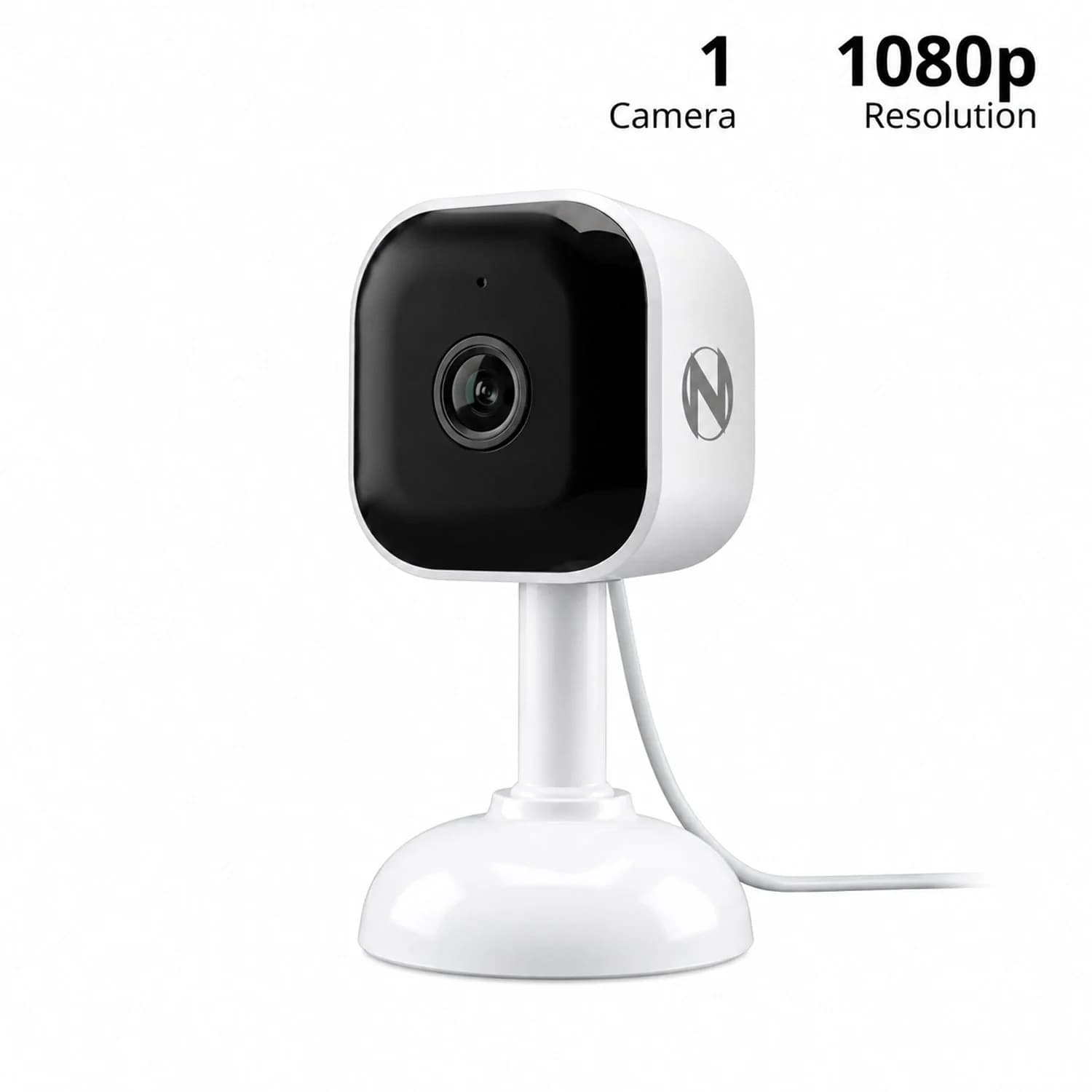 Indoor Wi-Fi IP Plug In 2K Deterrence Camera with 2-Way Audio - White