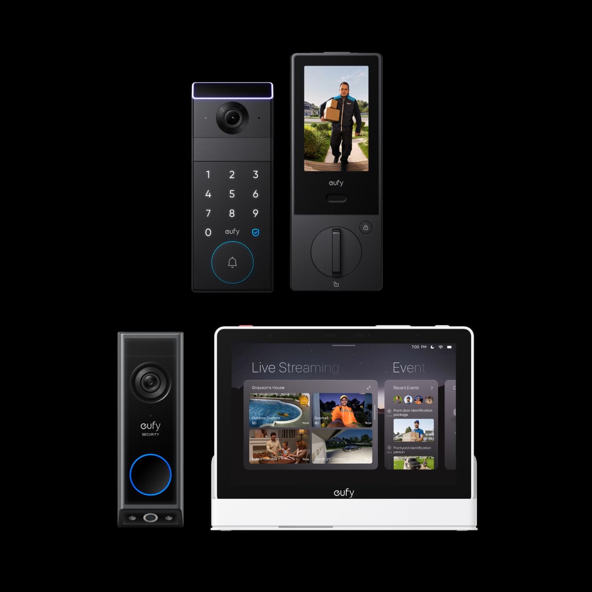 eufy FamiLock S3 Max + Video Doorbell E340 + eufy Smart Display E10