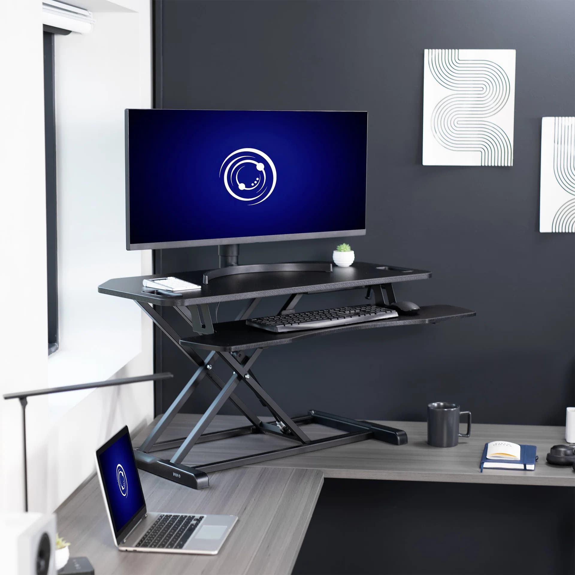 Corner Standing Desk Converter