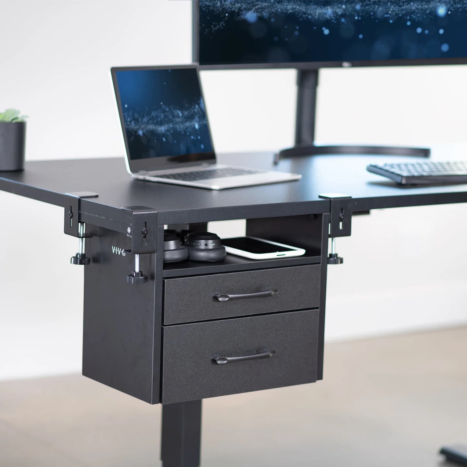 Corner Clamp-on Desk Drawer