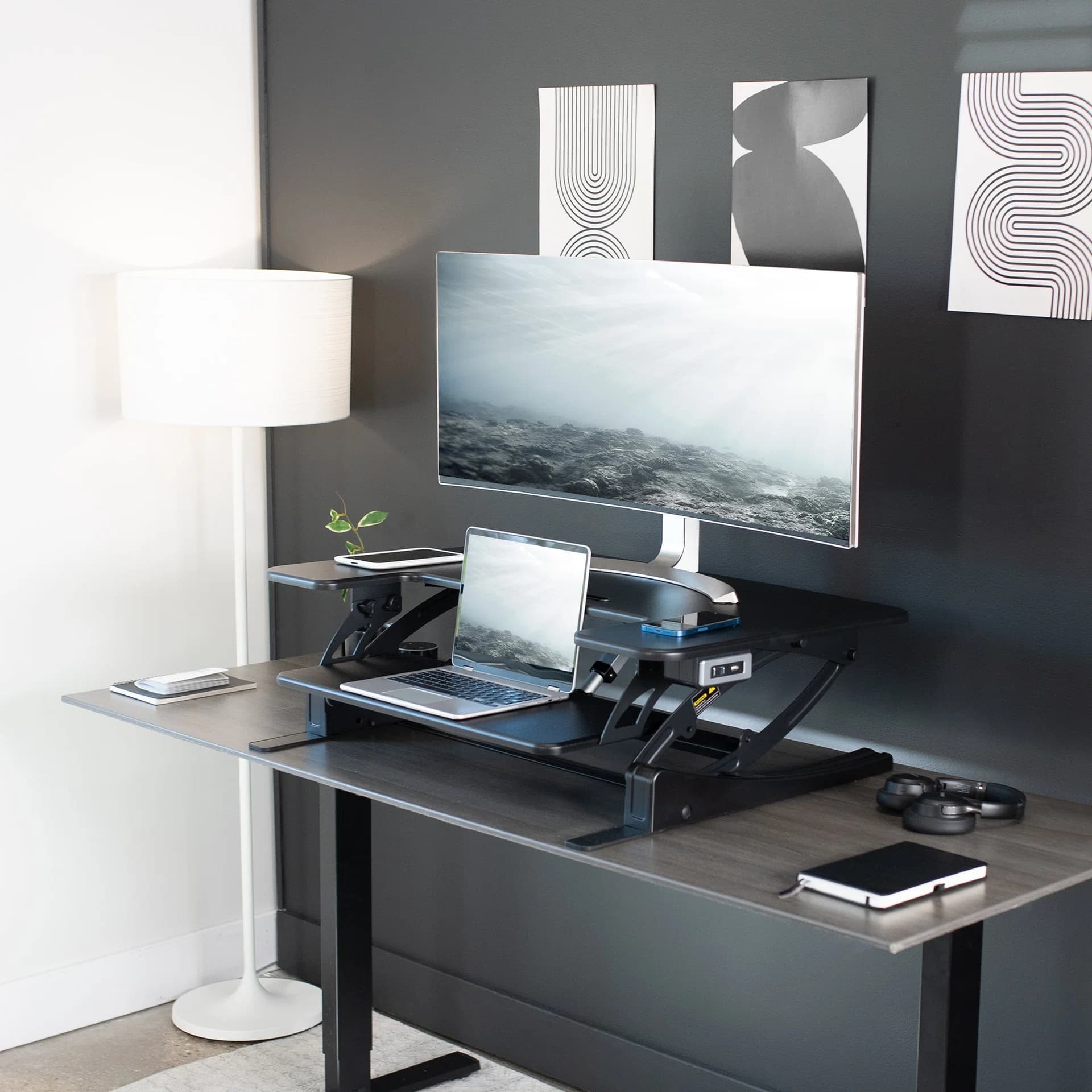 36" Electric Standing Desk Converter