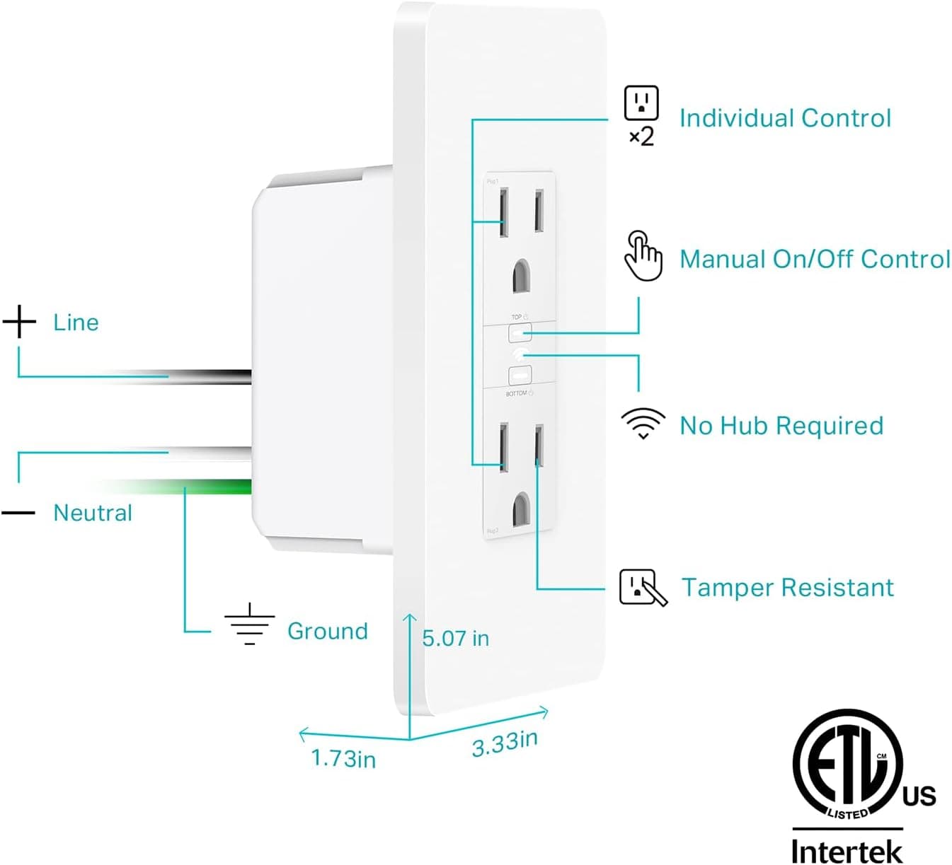 Matter-Certified Smart Outlet, Tapo P210M
