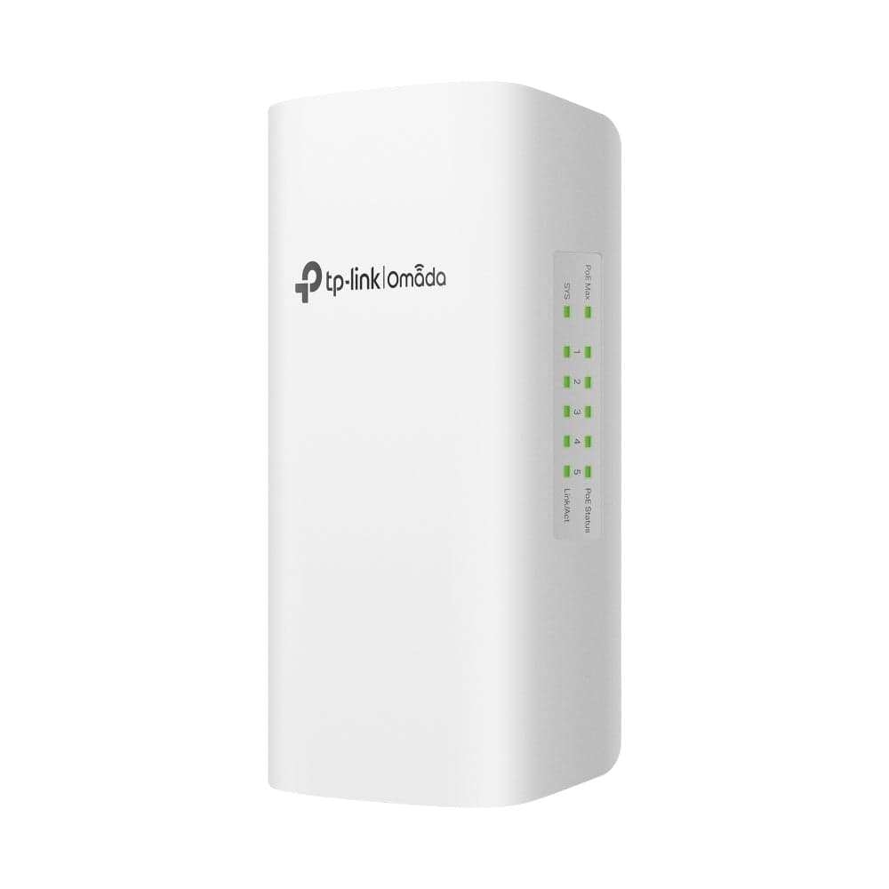 Omada 5-Port Gigabit Smart Outdoor Switch with 1x PoE++ in and 4x PoE+ out, IP55 Weatherproof, SG2005P-PD V1