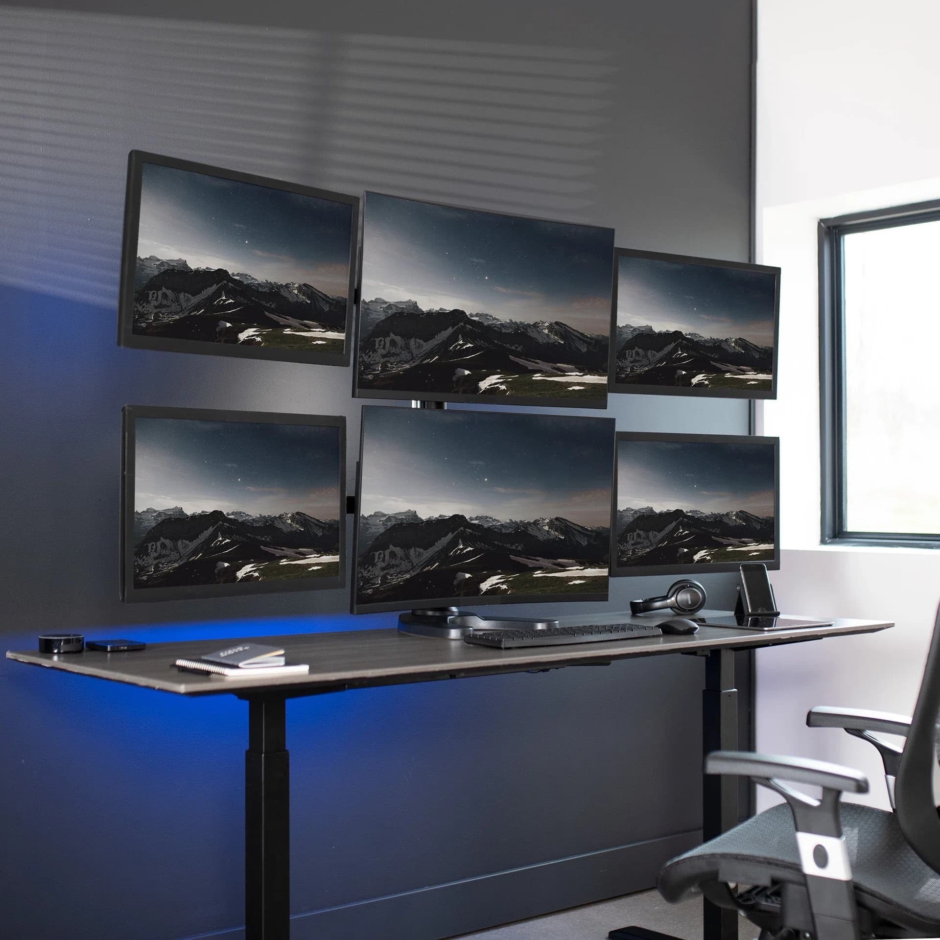 Hex Monitor Desk Stand - 17” to 27” Screens