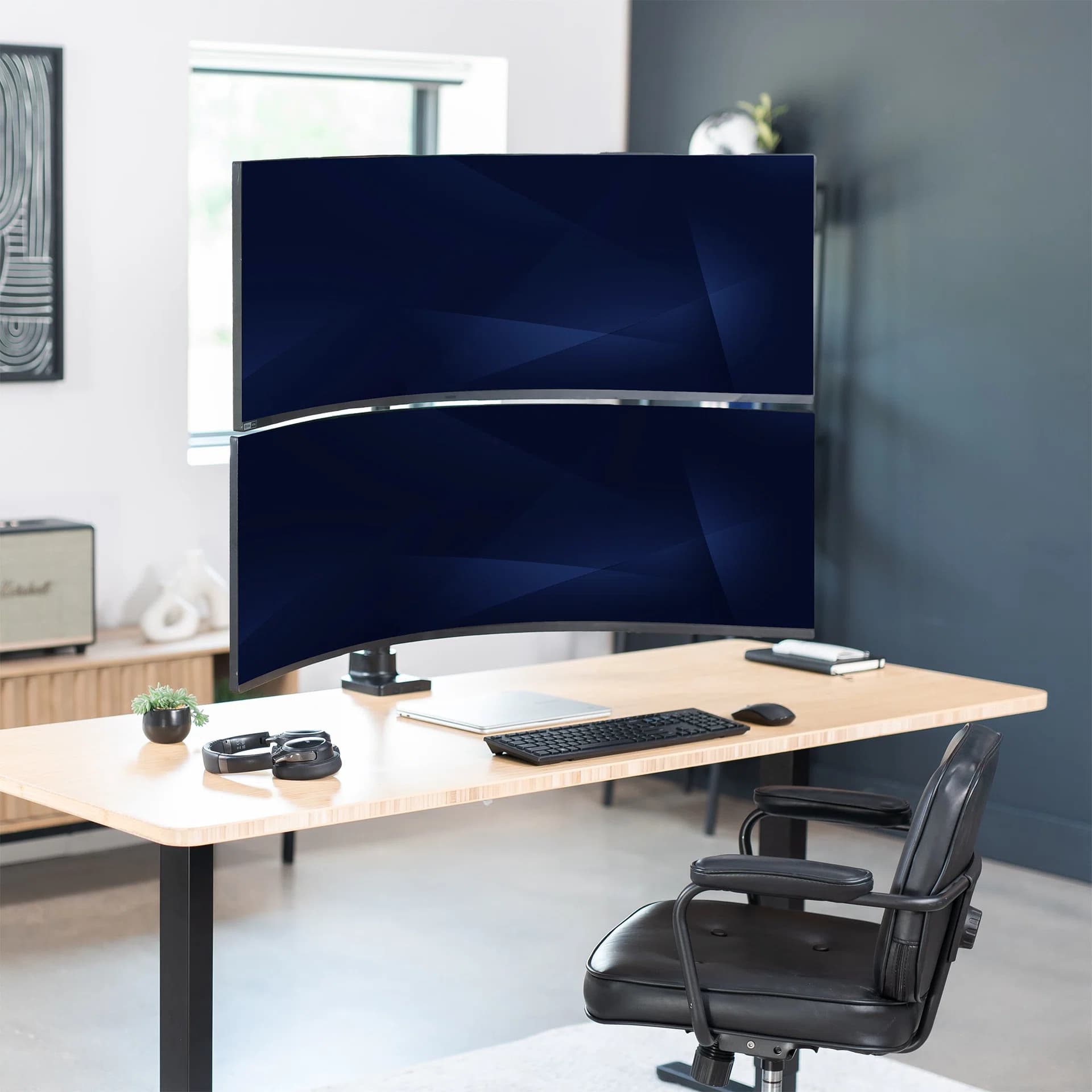 Dual Ultrawide Monitor Extra Tall Desk Mount - Up to 49" Screens