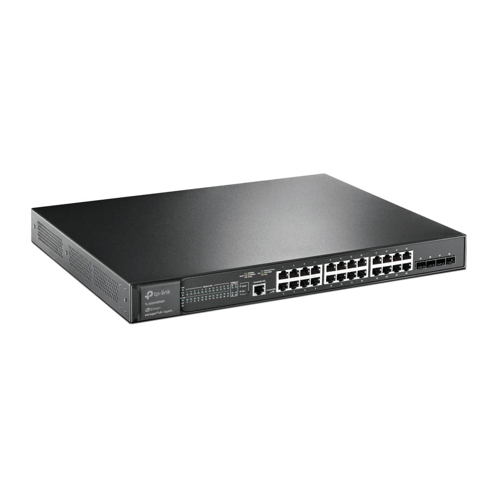 Omada 24-port Gigabit and 4-Port 10GE SFP+ L2+ Managed PoE Switch with 24 x PoE+, SG3428XMP