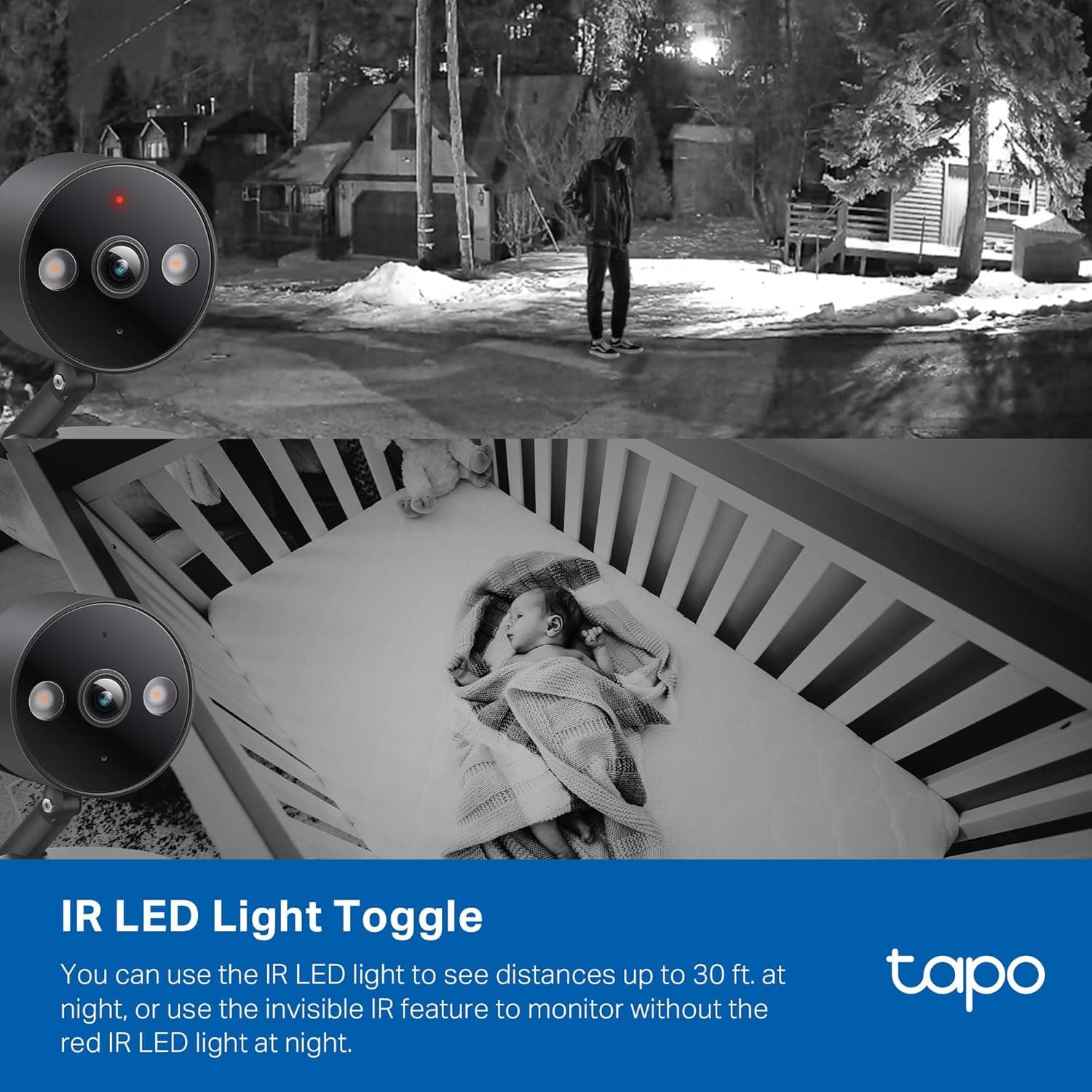 4-Pack 2K QHD Indoor/Outdoor Security Camera Black Tapo C121