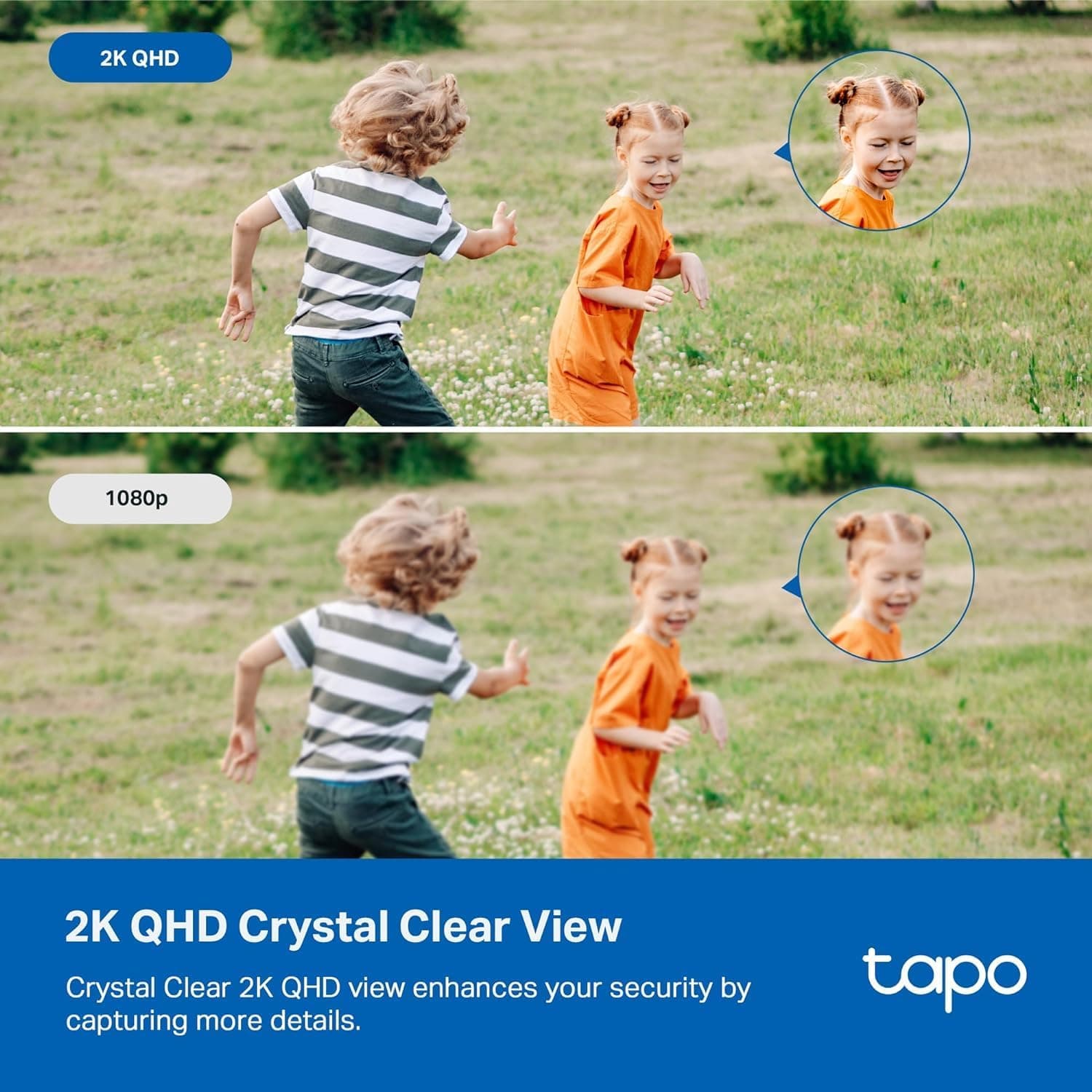 2K+ Indoor/Outdoor Security Camera Black, Tapo C121