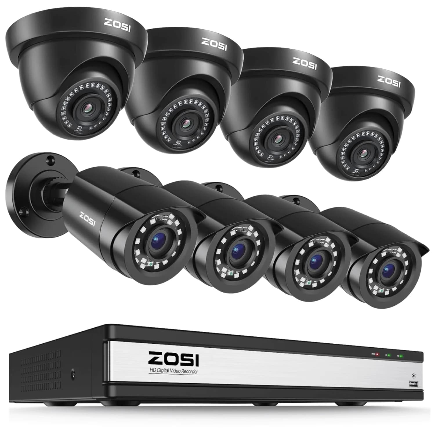 C106/C419 16-Camera Black 1080P 16-Channel HD-TVI / coax System — 4TB