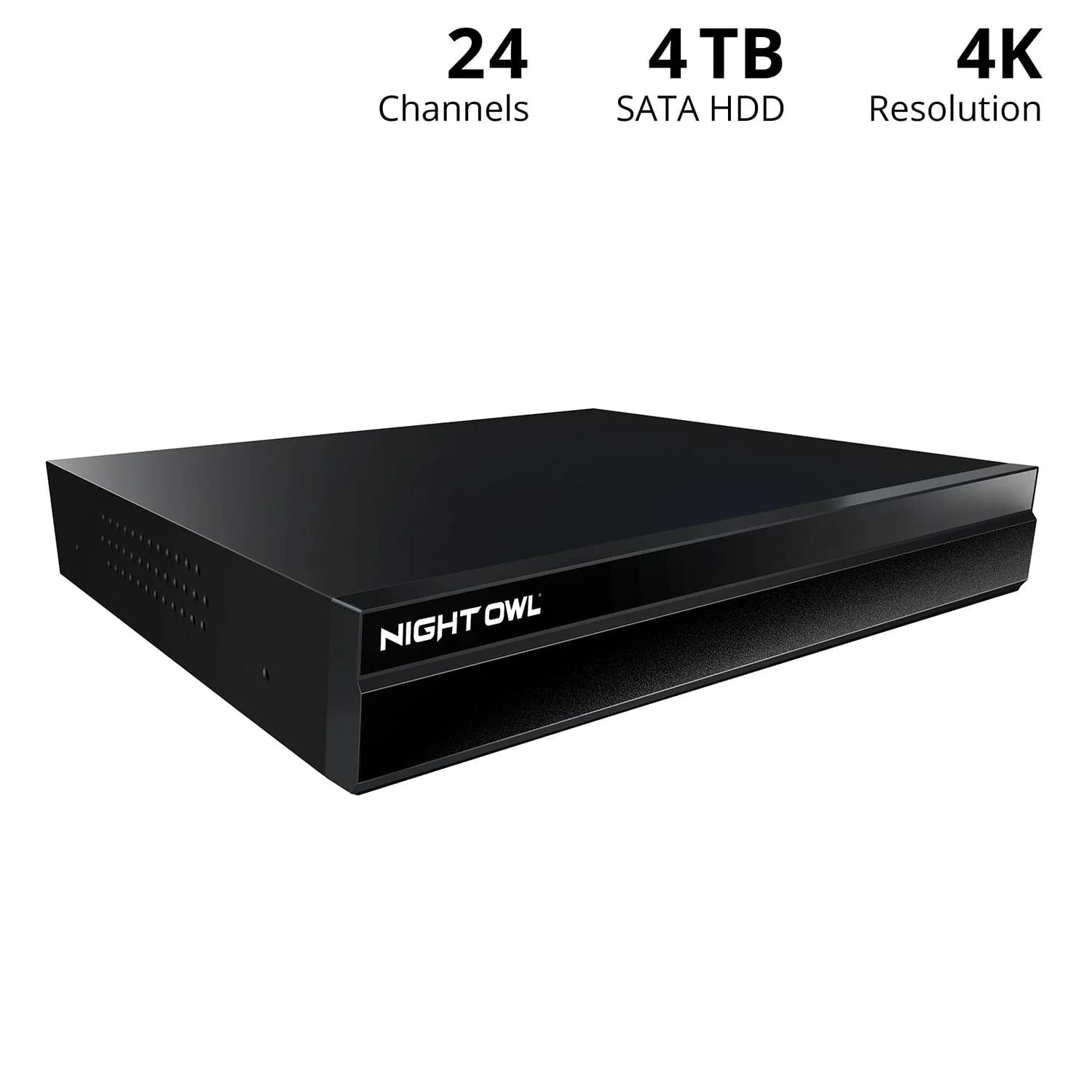 Power over Ethernet 24 Channel 4K NVR with 4TB Hard Drive - Add up to 24 Total Devices