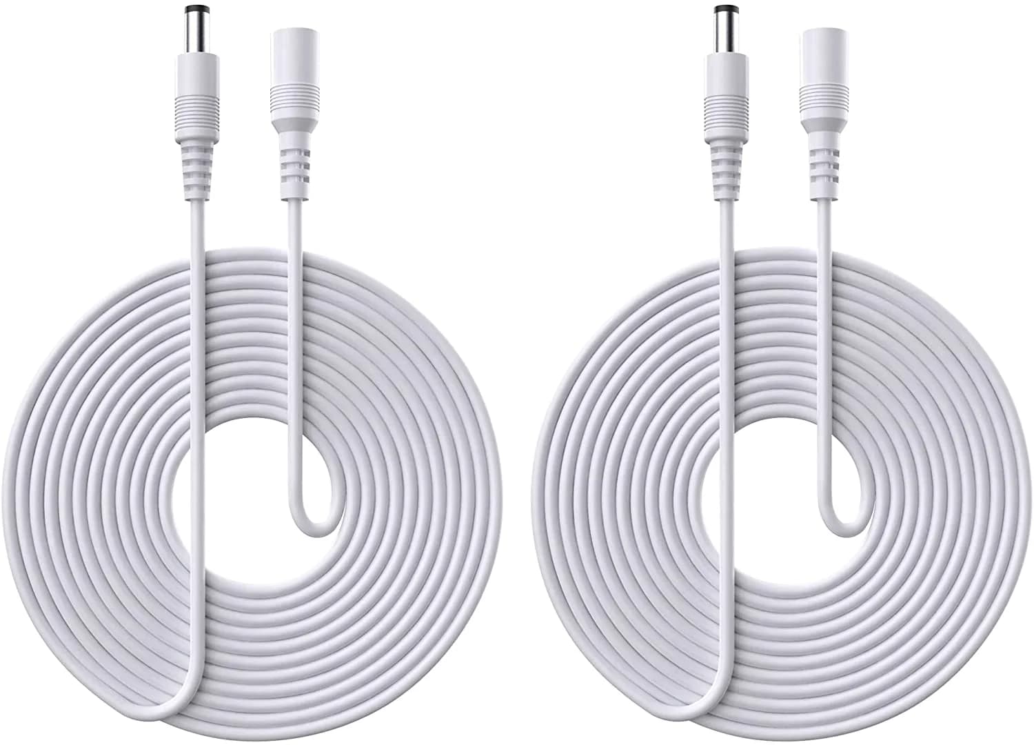 2 Pack 12 ft 12V DC Power Extension Cable,Male to Female Plug Extender Cord