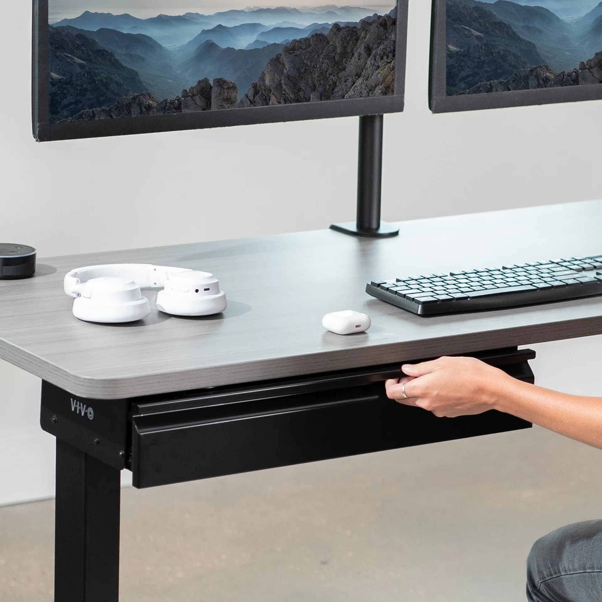 Pull Out 22" Under Desk Drawer without Shell