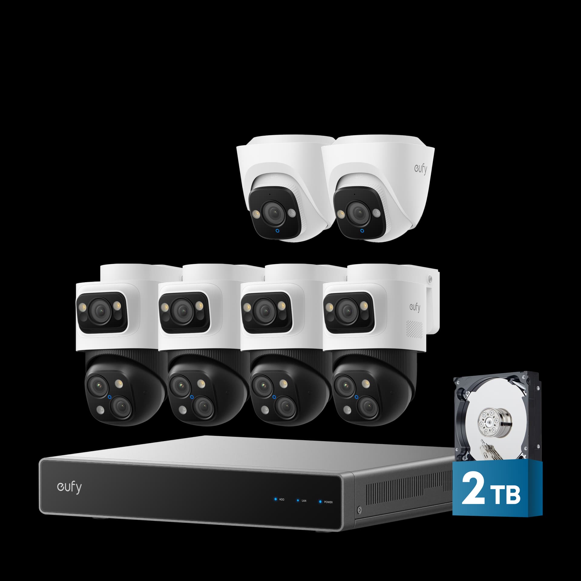 eufy PoE NVR Security System S4 Max + 2 Turret Cameras
