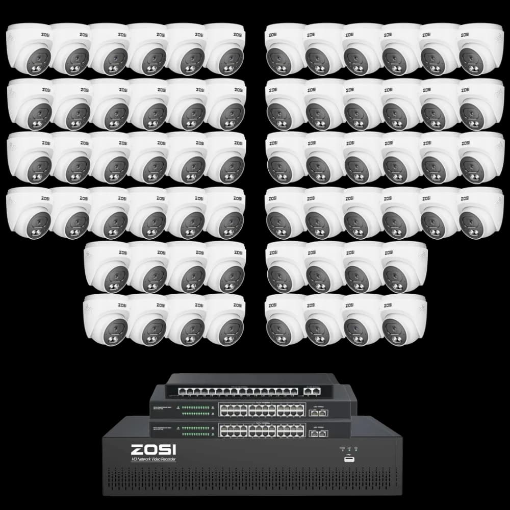 C220 40-Camera 4K 64-Channel PoE System — 16TB