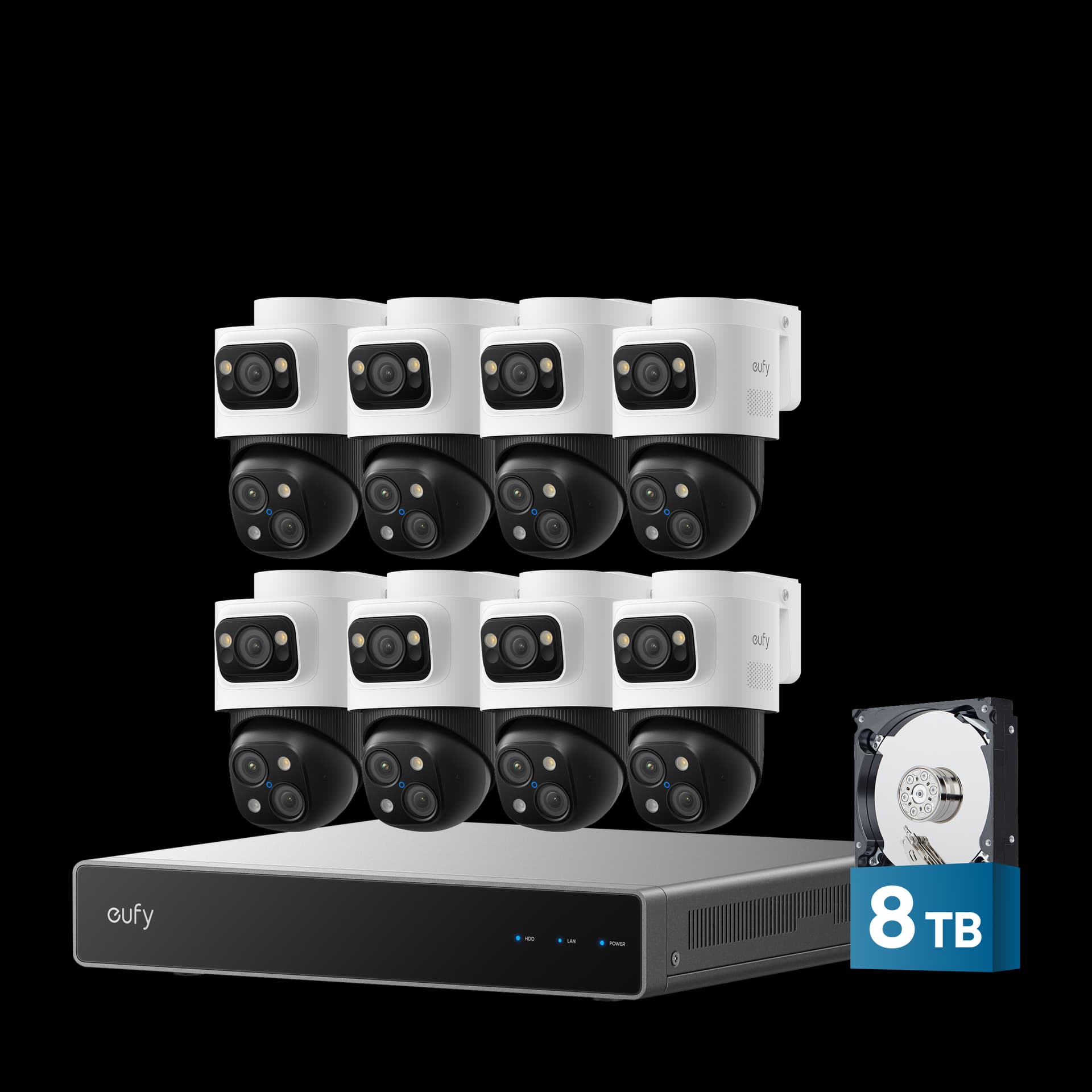 eufy 4K NVR S4 Max 8-Camera Kit with 8 TB HDD