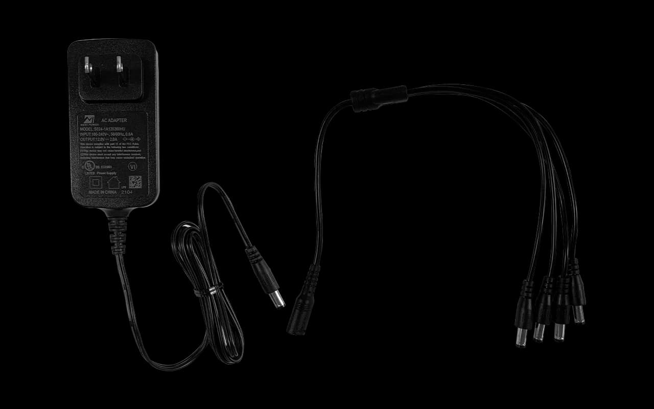 4-in-1 Security Camera Power Adapter 12V 2A