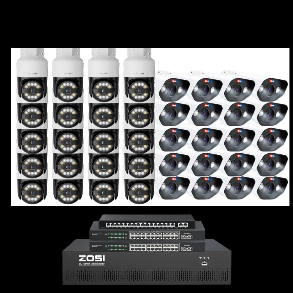 C296/C182 64-Camera White 4K 64-Channel PoE System — 16TB