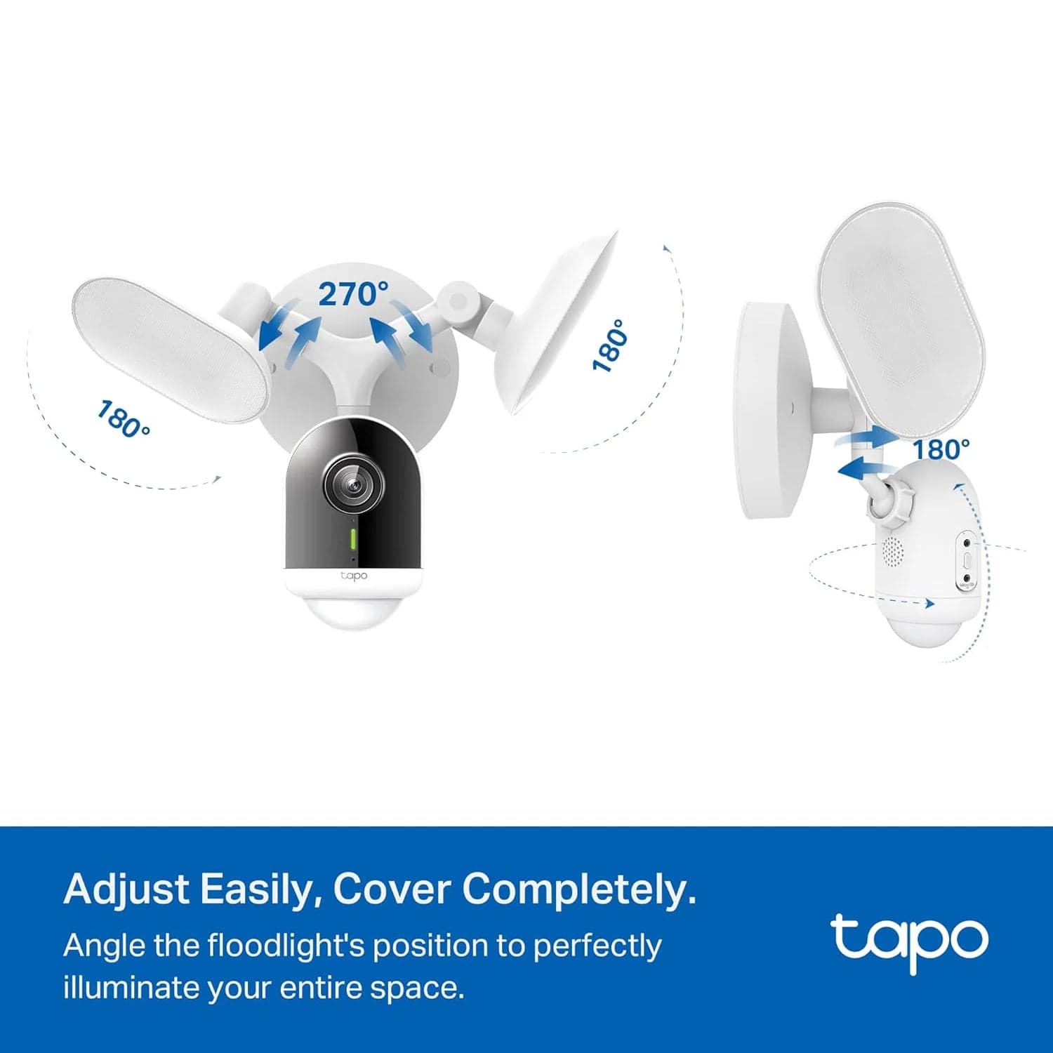 2K+ IP65 Floodlight Camera, Tapo C720 2-Pack