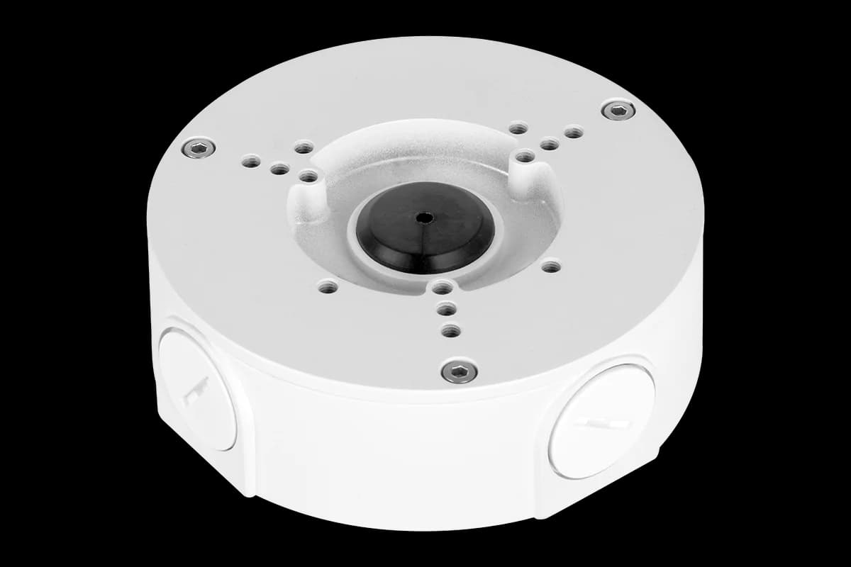 Outdoor Round Junction Box for 3 Screw Base Cameras (Metal)