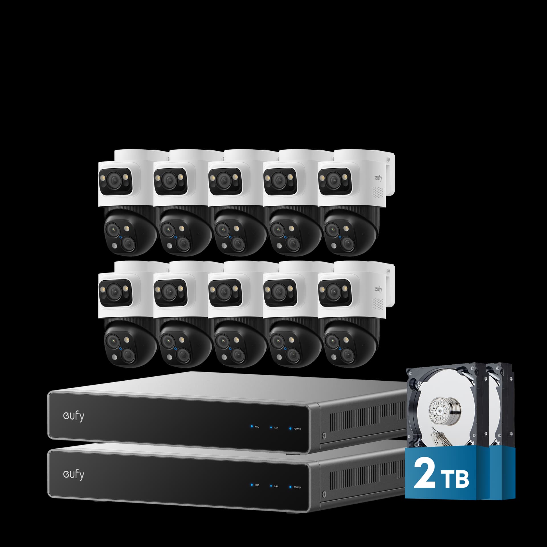 eufy 10-Cam Kit PoE NVR Security System S4 Max with Dual-NVR