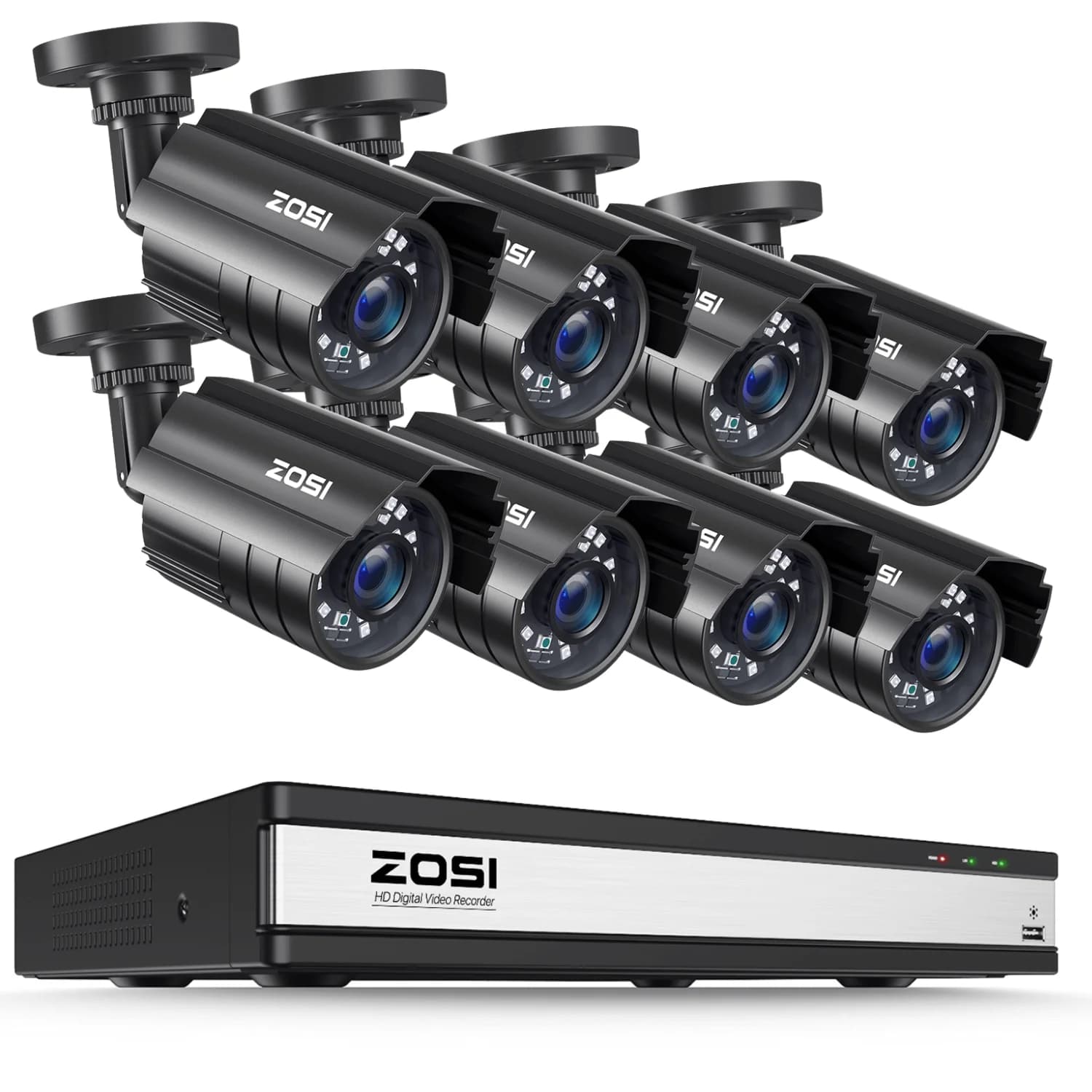 C211 16-Camera Black 1080P 16-Channel HD-TVI / coax System — 4TB