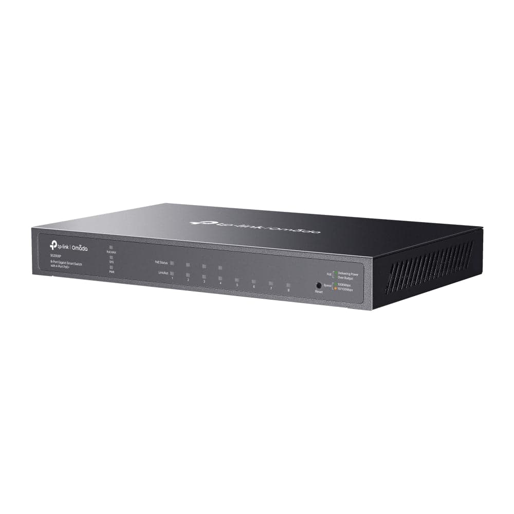 Omada 8-Port Gigabit Smart PoE Switch with 4 PoE+, SG2008P