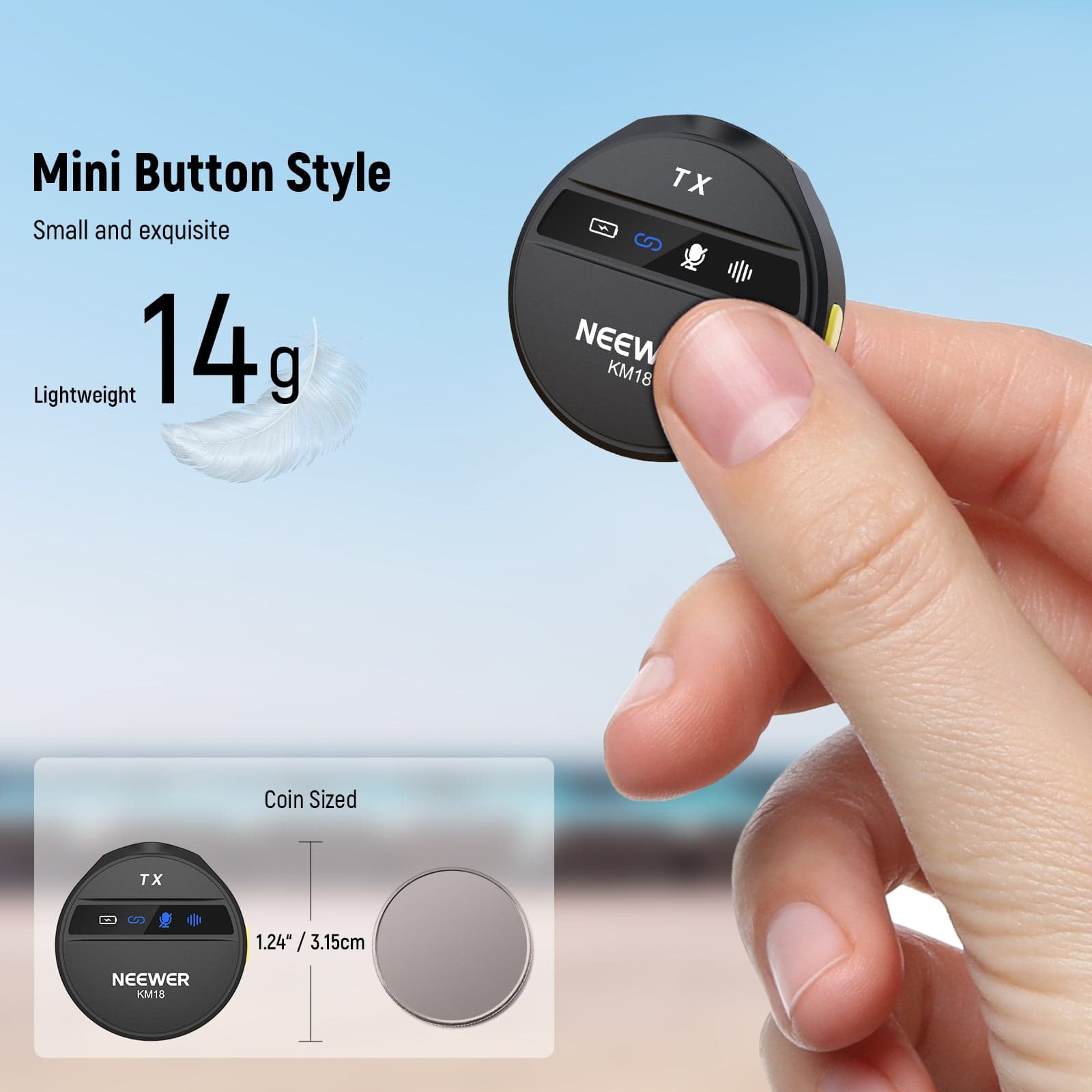 KM18 Wireless Microphone System for Camera/Smartphone/PC