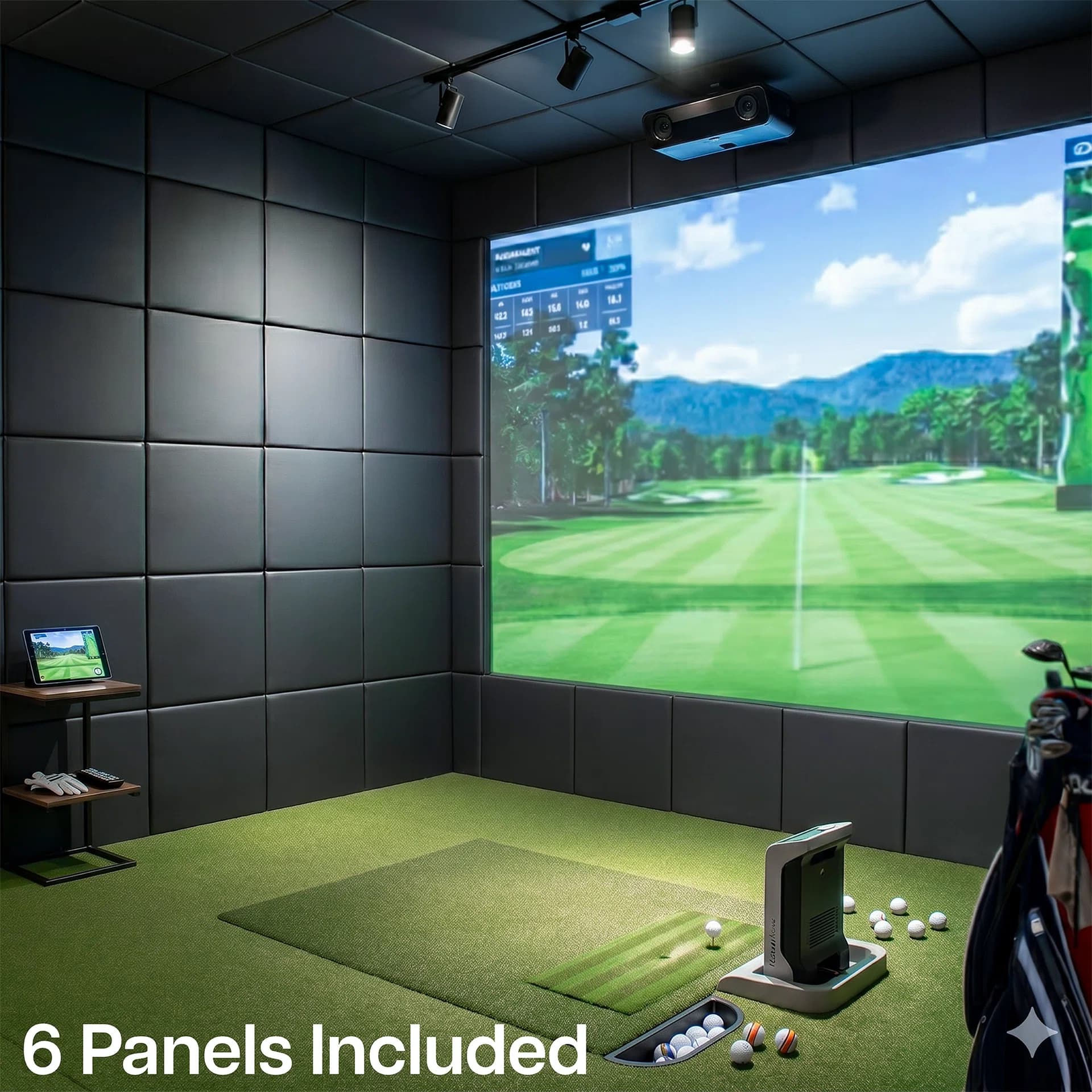 Life Finds by VIVO 6-Pack Wall Pads for Golf Simulator