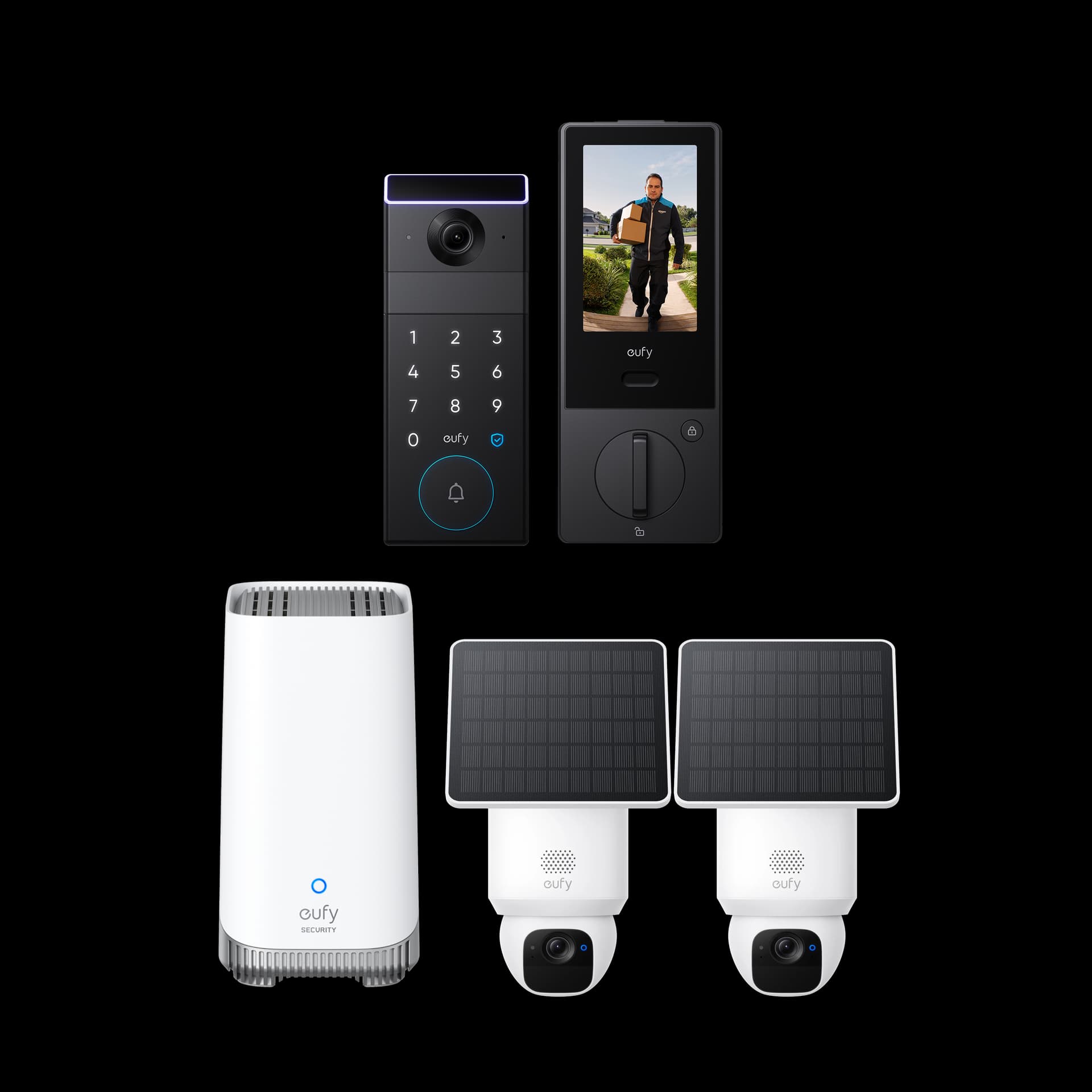 eufy SoloCam E30 (2-Cam Pack) + FamiLock S3 Max + HomeBase™ S380