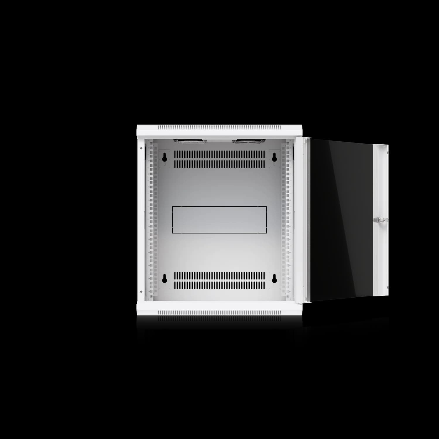 12U Rack Cabinet, 450 mm, Glass Door