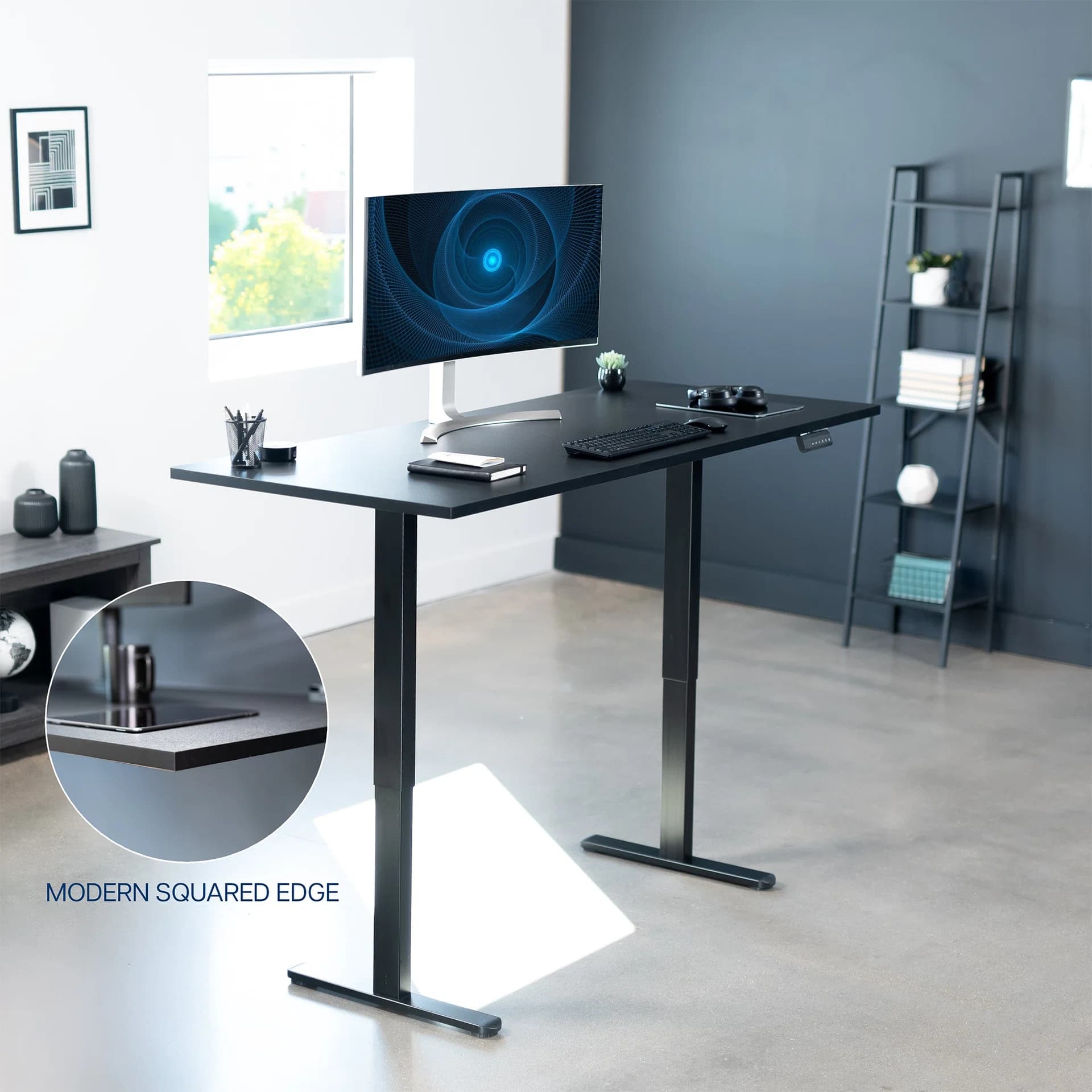 E2 Series - 71" x 30" Dual Motor Electric Desk with Square Corner Top
