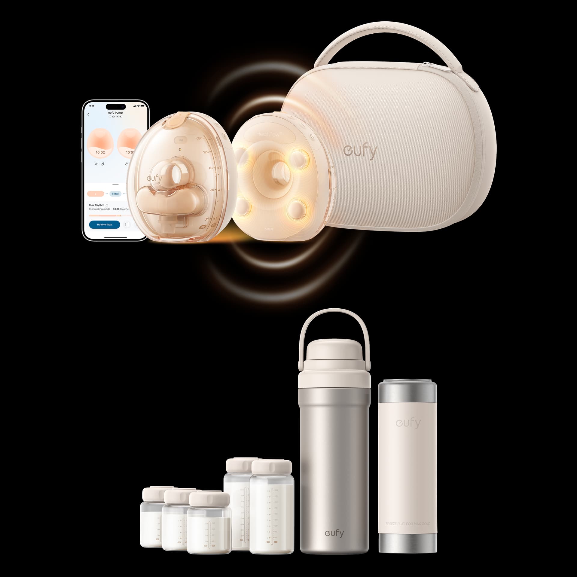 eufy Wearable Breast Pump S2 Pro & Portable Milk Cooler E10