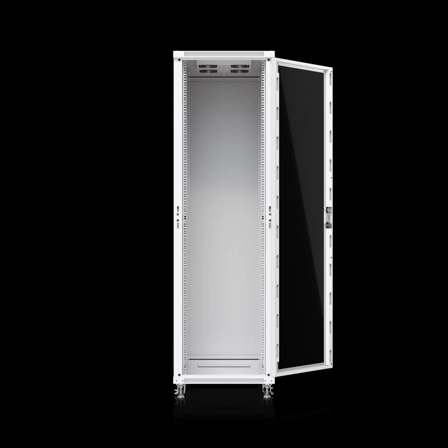 42U Rack Cabinet, 1,000 mm, Glass Door