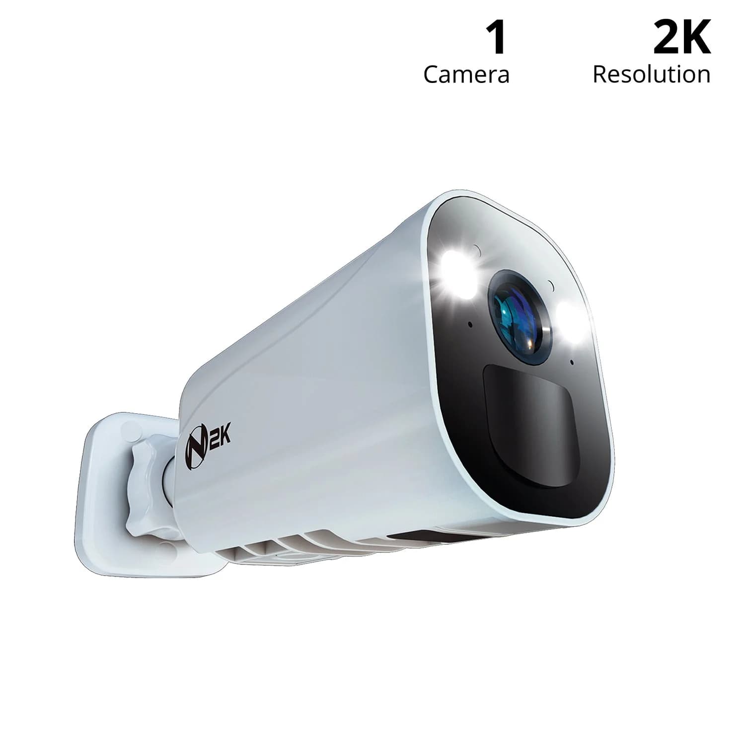 Refurbished Wire Free (Battery) 2K Spotlight Camera with 2-Way Audio and Audio Alerts and Siren - White