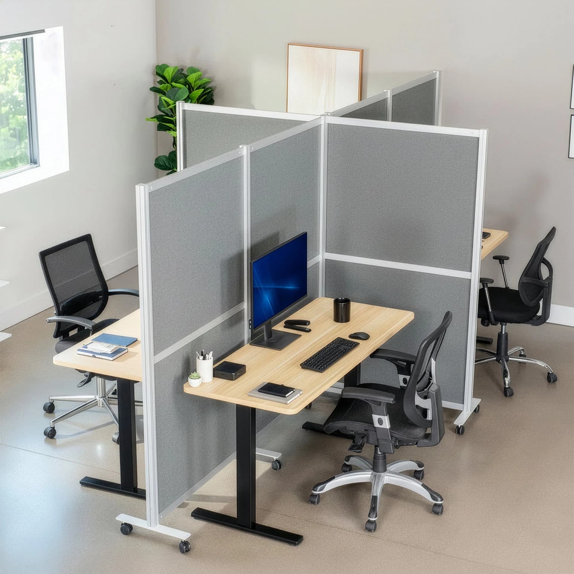 Mobile Modular Wall System Freestanding Room Dividers
