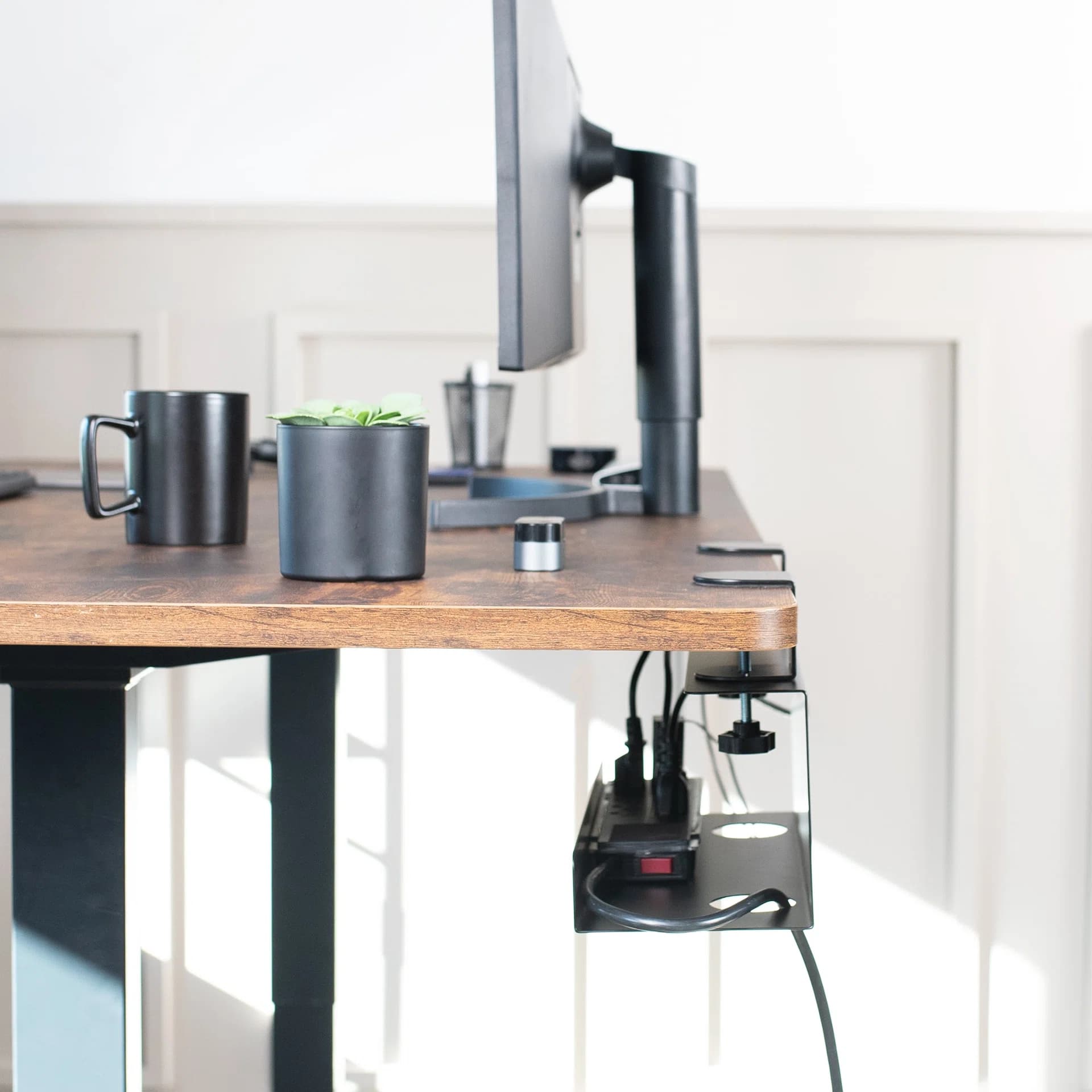 Clamp-on Cable Management Tray