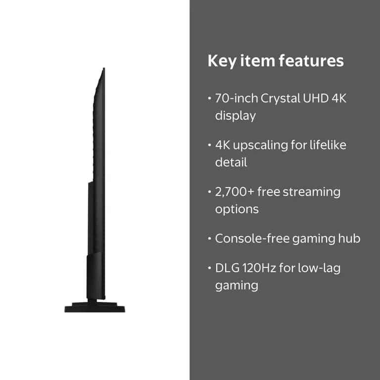 Samsung 70-Inch Crystal UHD 4K Smart TV — HTV-SAMSUNG-70-CUHD