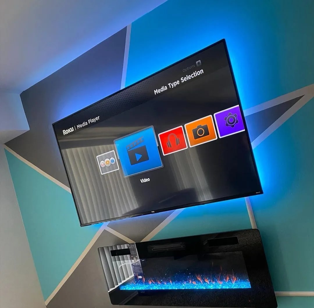 Real finished connected room installation