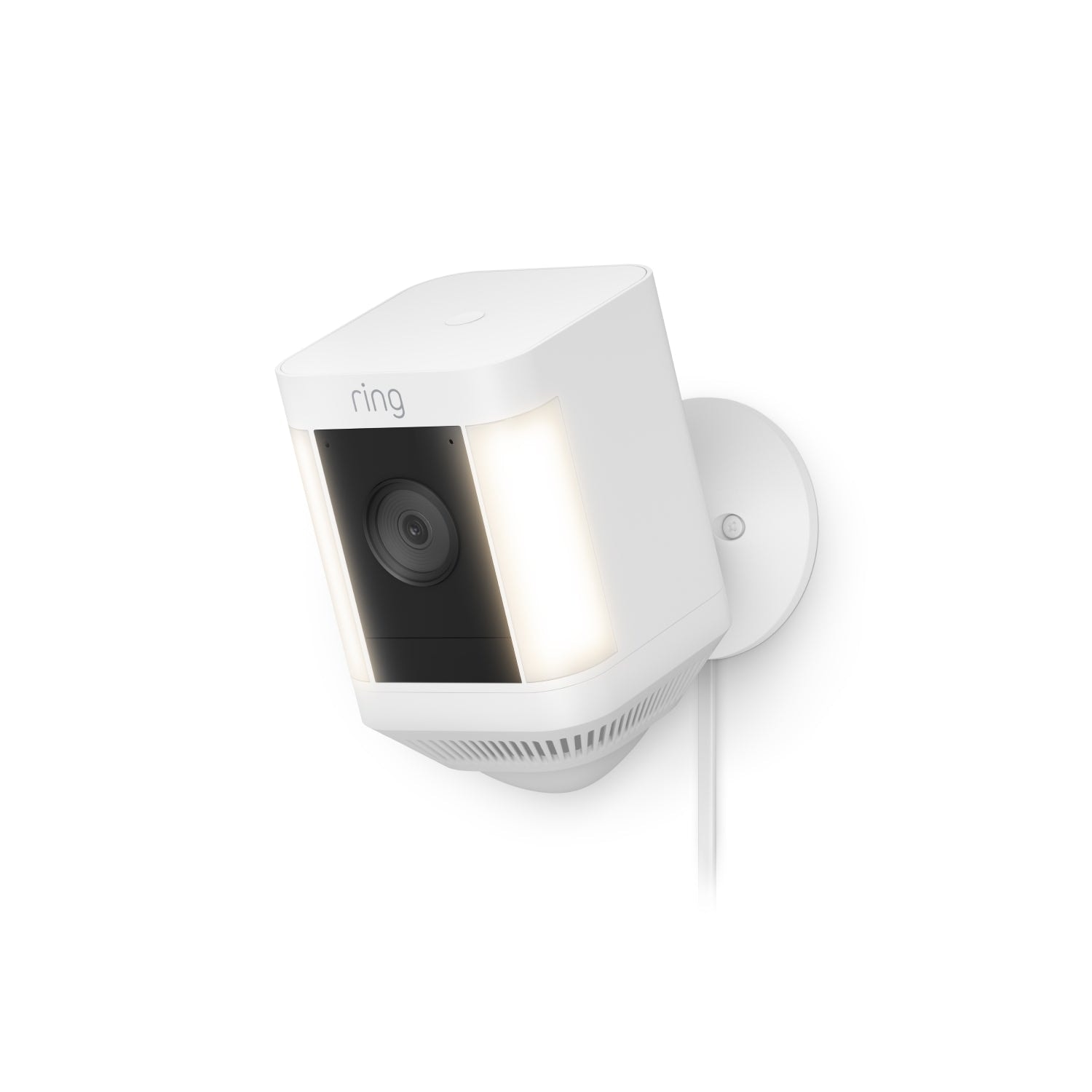 Ring Spotlight Cam Plus — Plug-In in white — plug-in camera with power cable