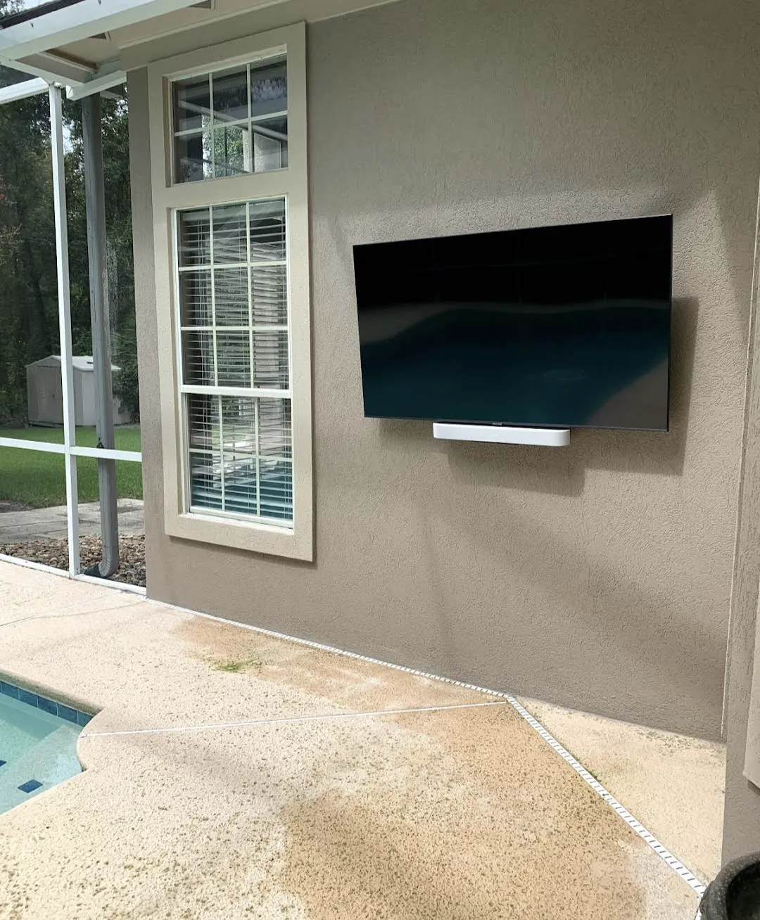 Real outdoor television installation