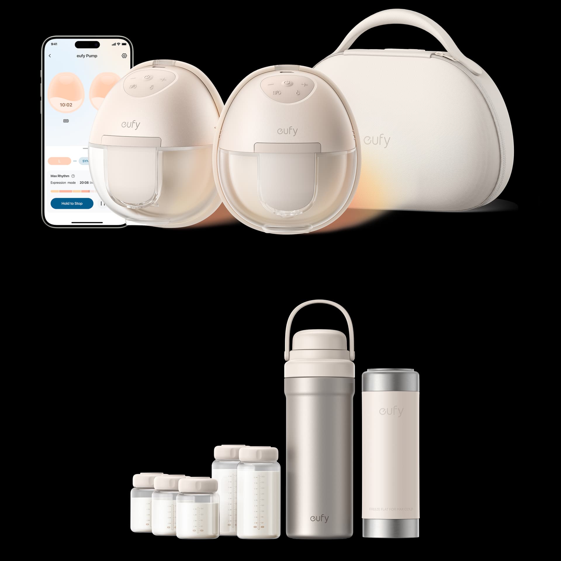 eufy Wearable Breast Pump S1 Pro & Portable Milk Cooler E10