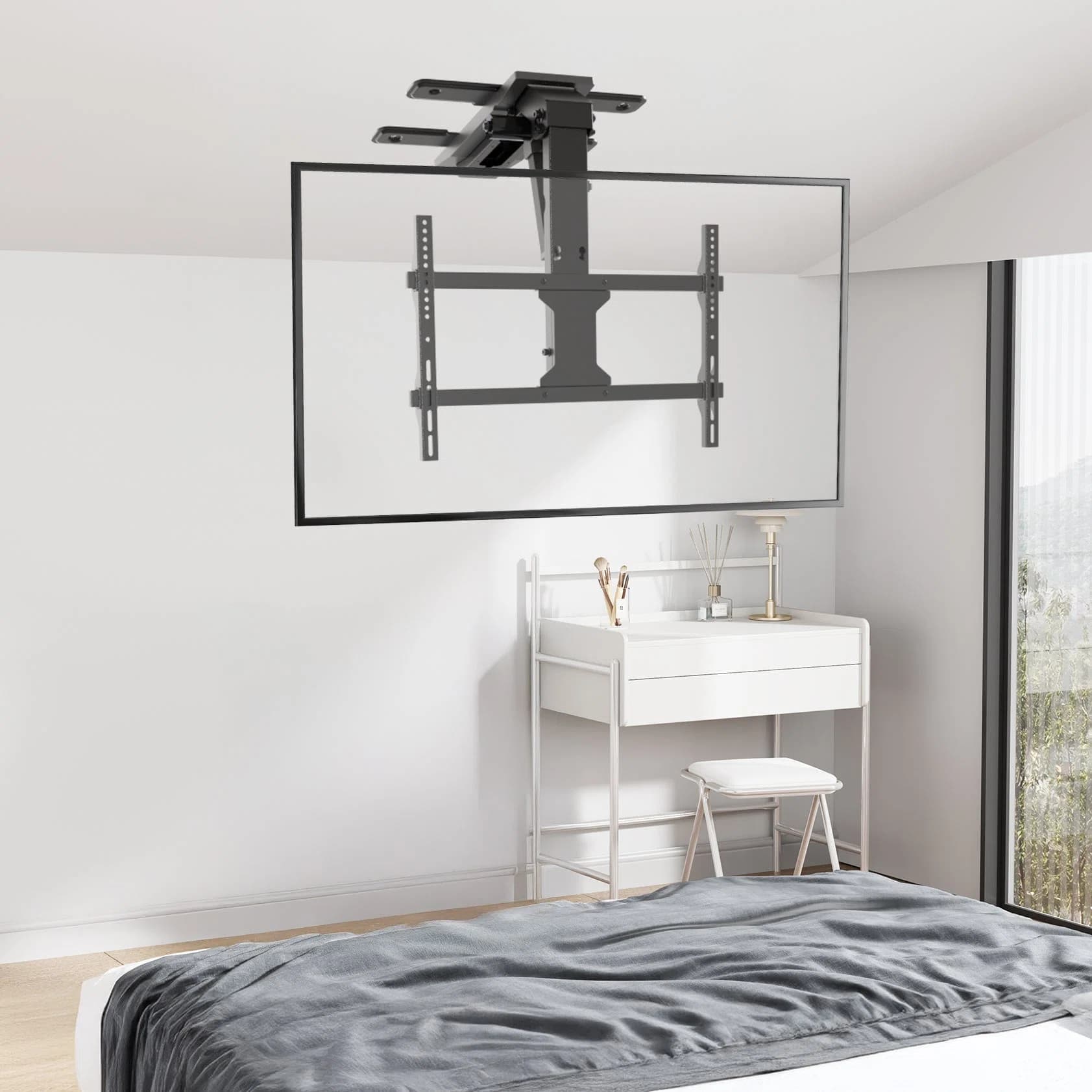 Electric Flip Down Ceiling TV Mount - 37" to 70" Screens