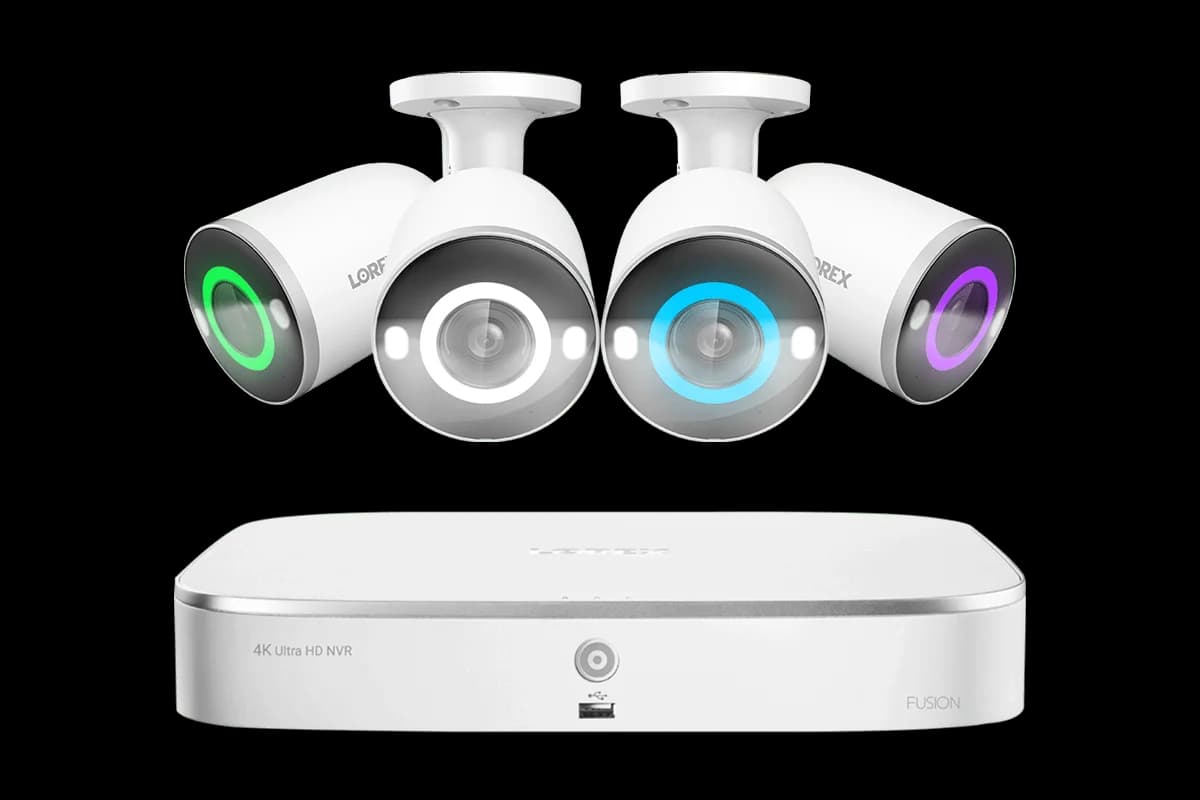 Lorex Fusion 4K 16 Camera Capable (8 Wired and 8 Wi-Fi) 2TB Wired NVR System with Bullet Cameras Featuring Smart Security Lighting - Amazon