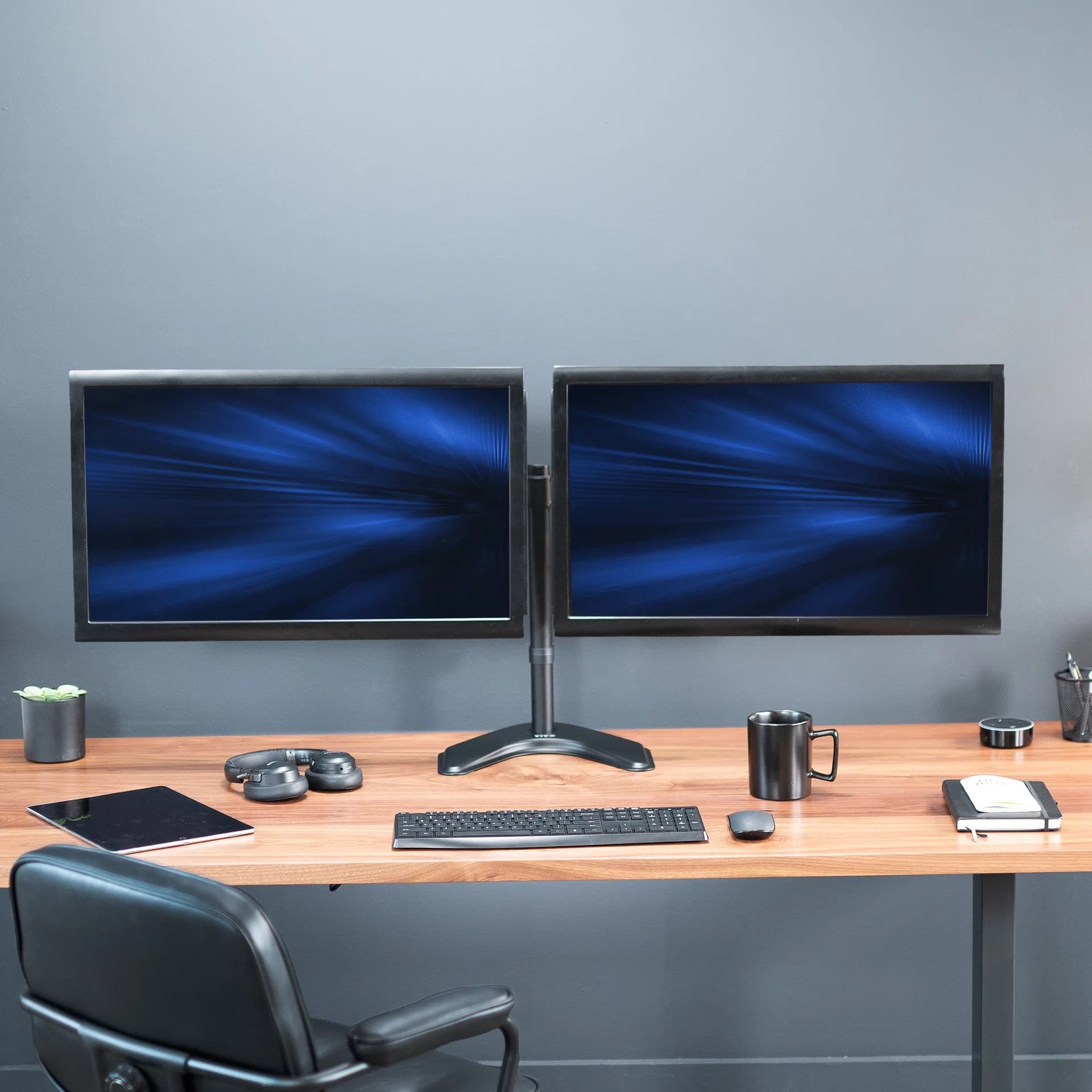 Dual Monitor Desk Stand - 13" to 32" Screens