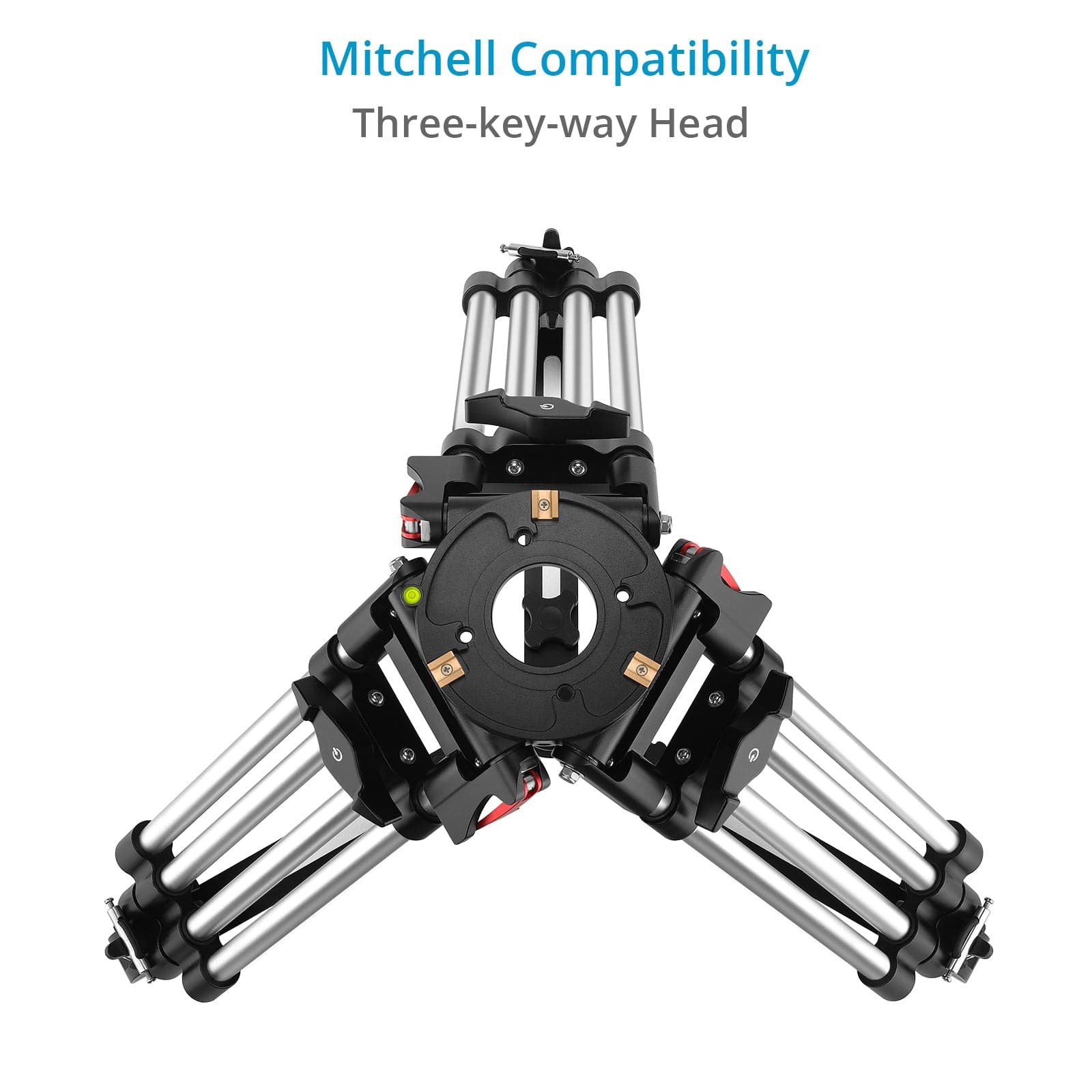 HD Mitchell Baby Camera Tripod Stand w Lever-Friction with Aluminum Spreader | Payload - 200kg / 440lb